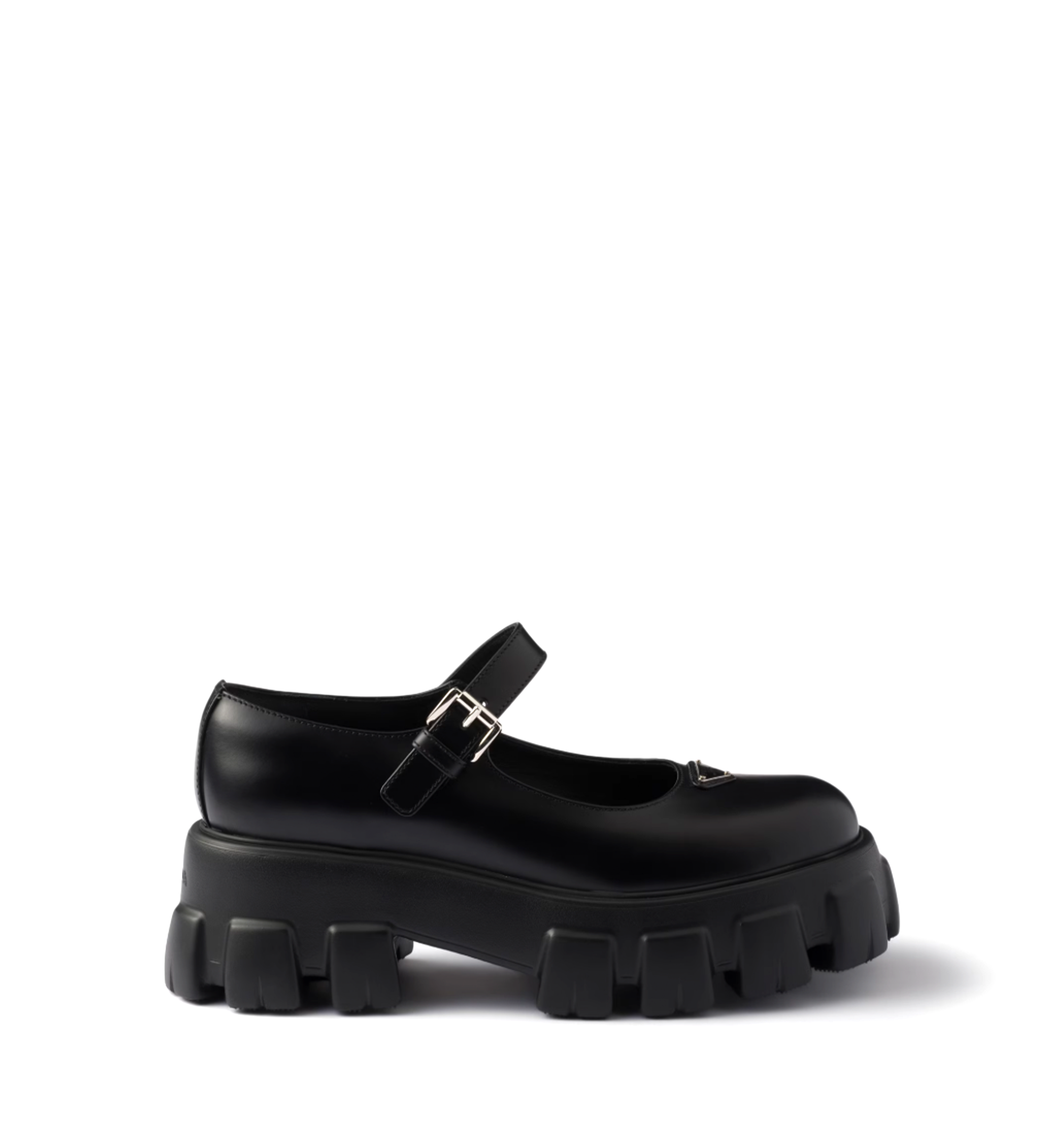 Brushed leather Monolith Mary Janes