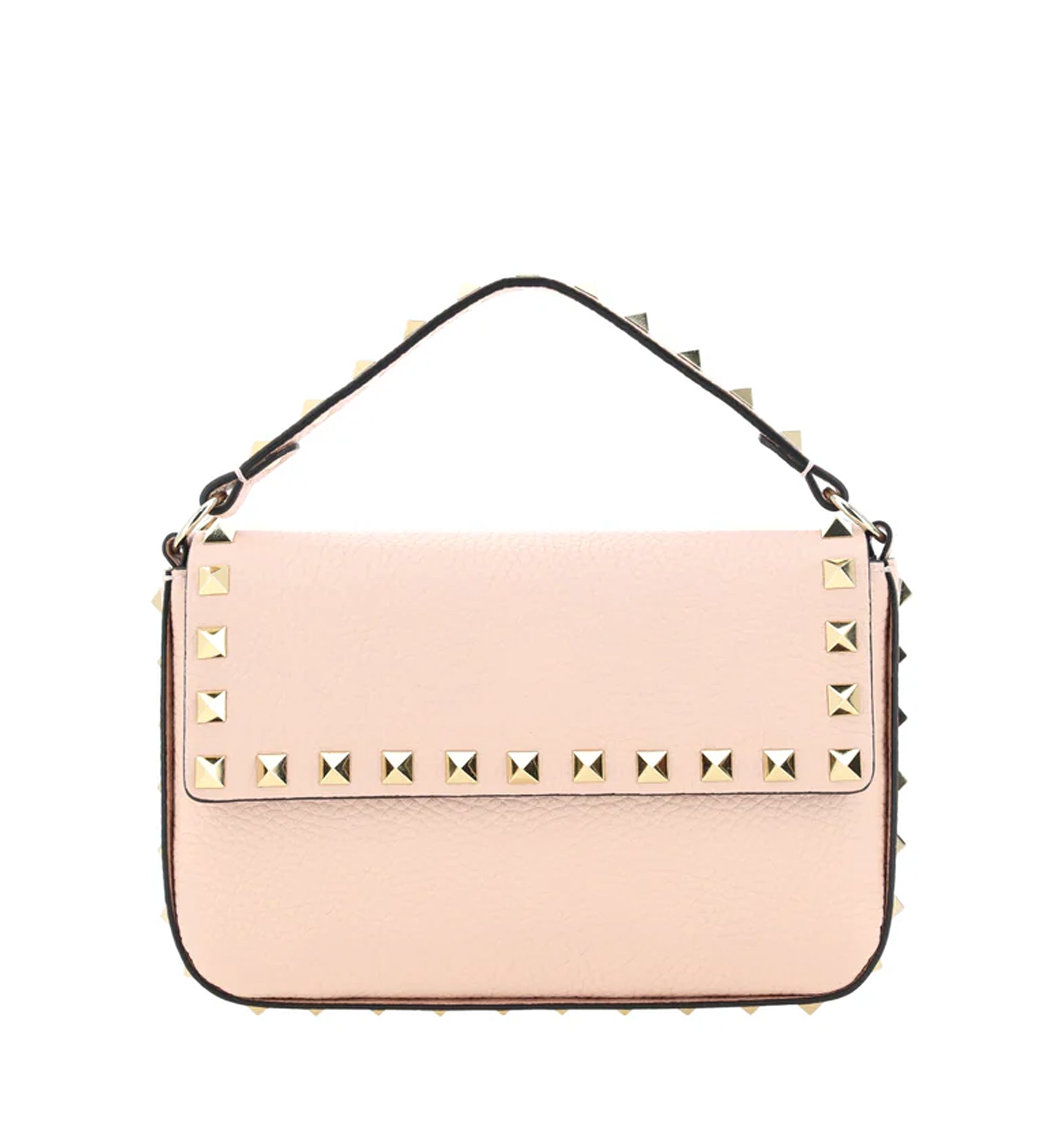 Rockstud Leather Wallet On Chain