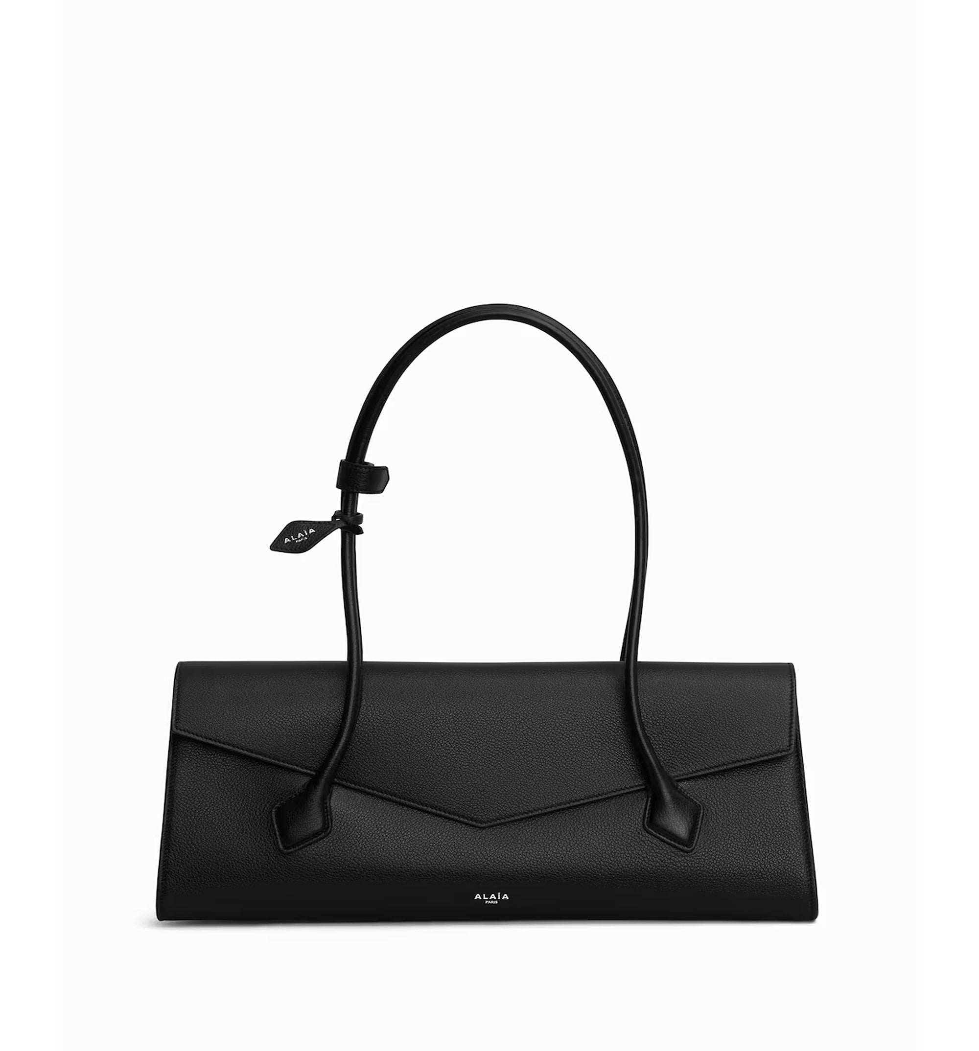 Le Teckel Flap Tote Bag In Shiny Grained Calfskin