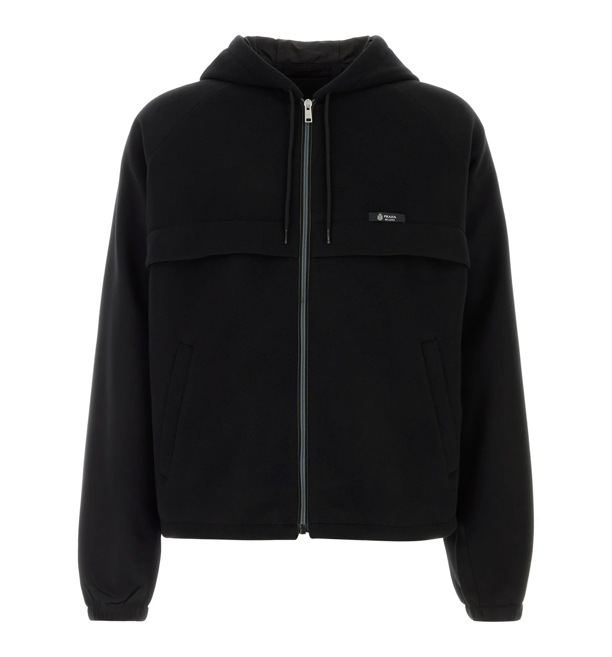 Hooded Technical Fabric Blouson Jacket