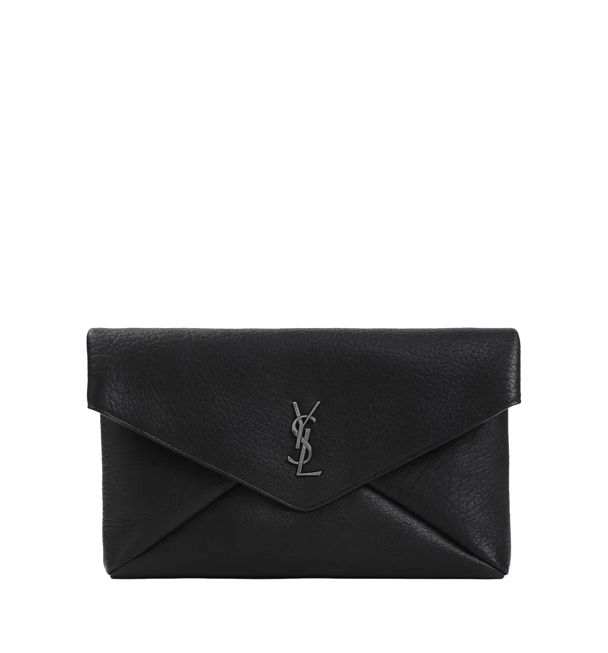 Cassandre Large Envelope Pouch in Lambskin - Black