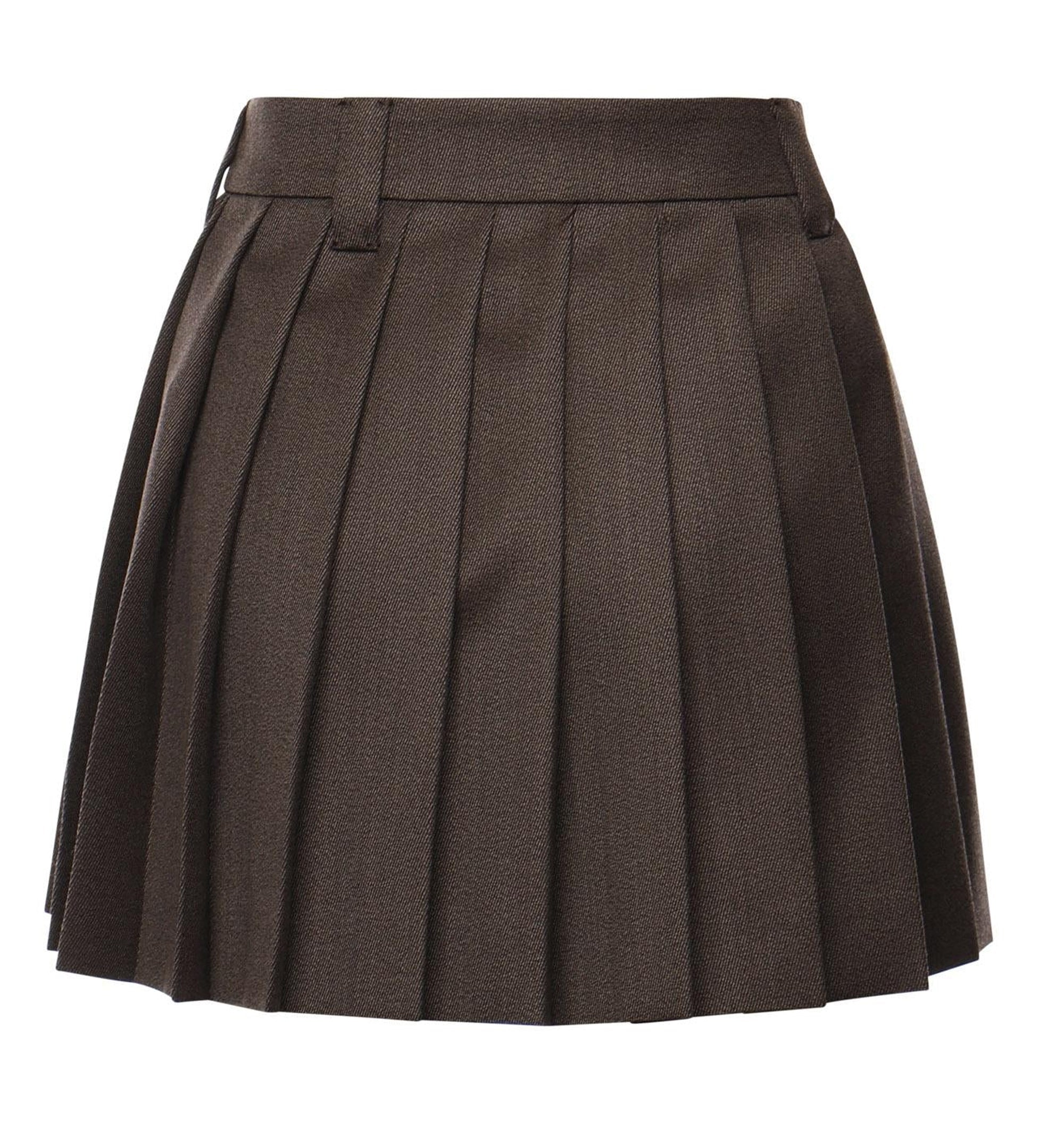 Pleated Cover Fabric Miniskirt