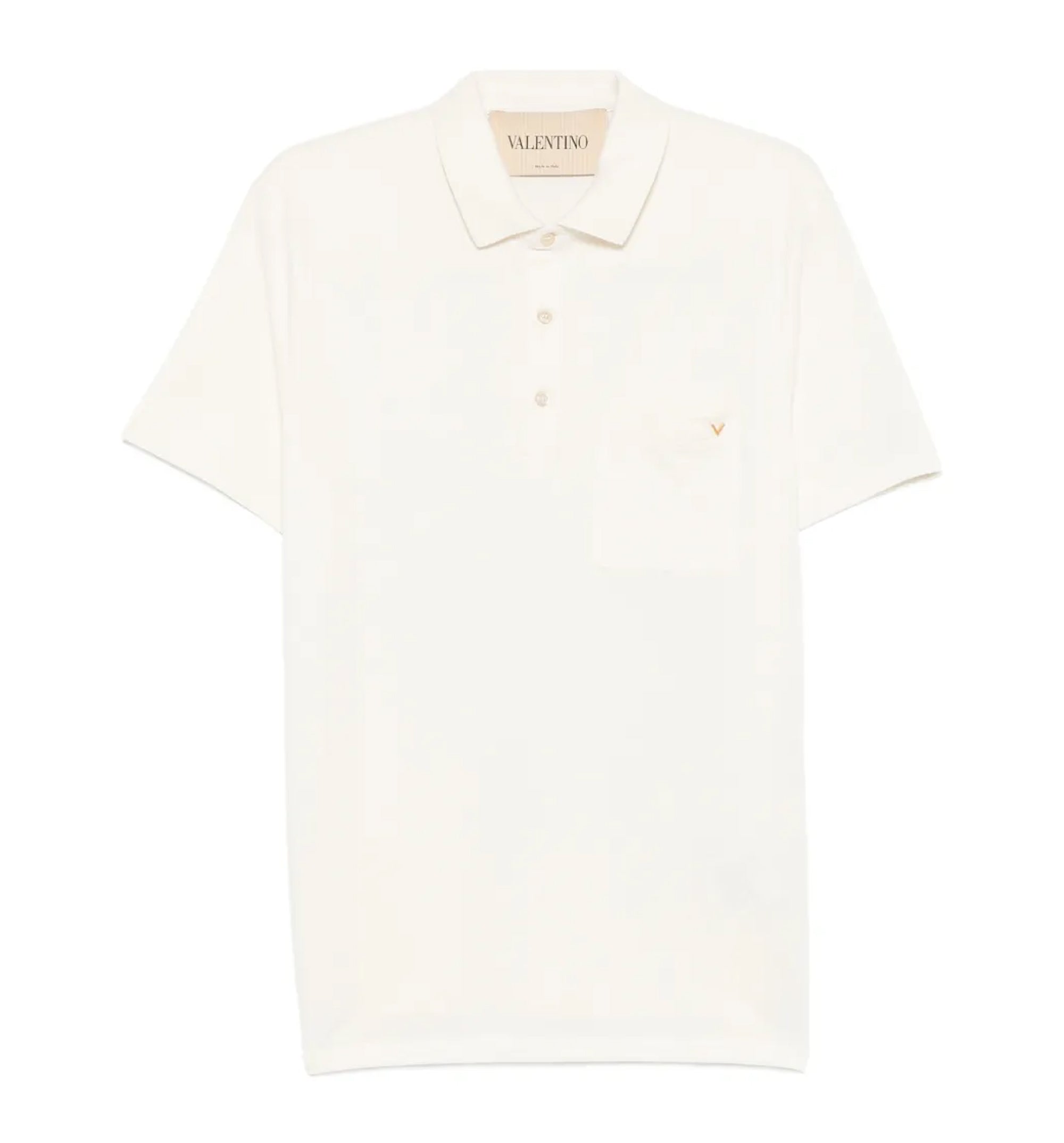 VLogo-plaque pocket polo shirt