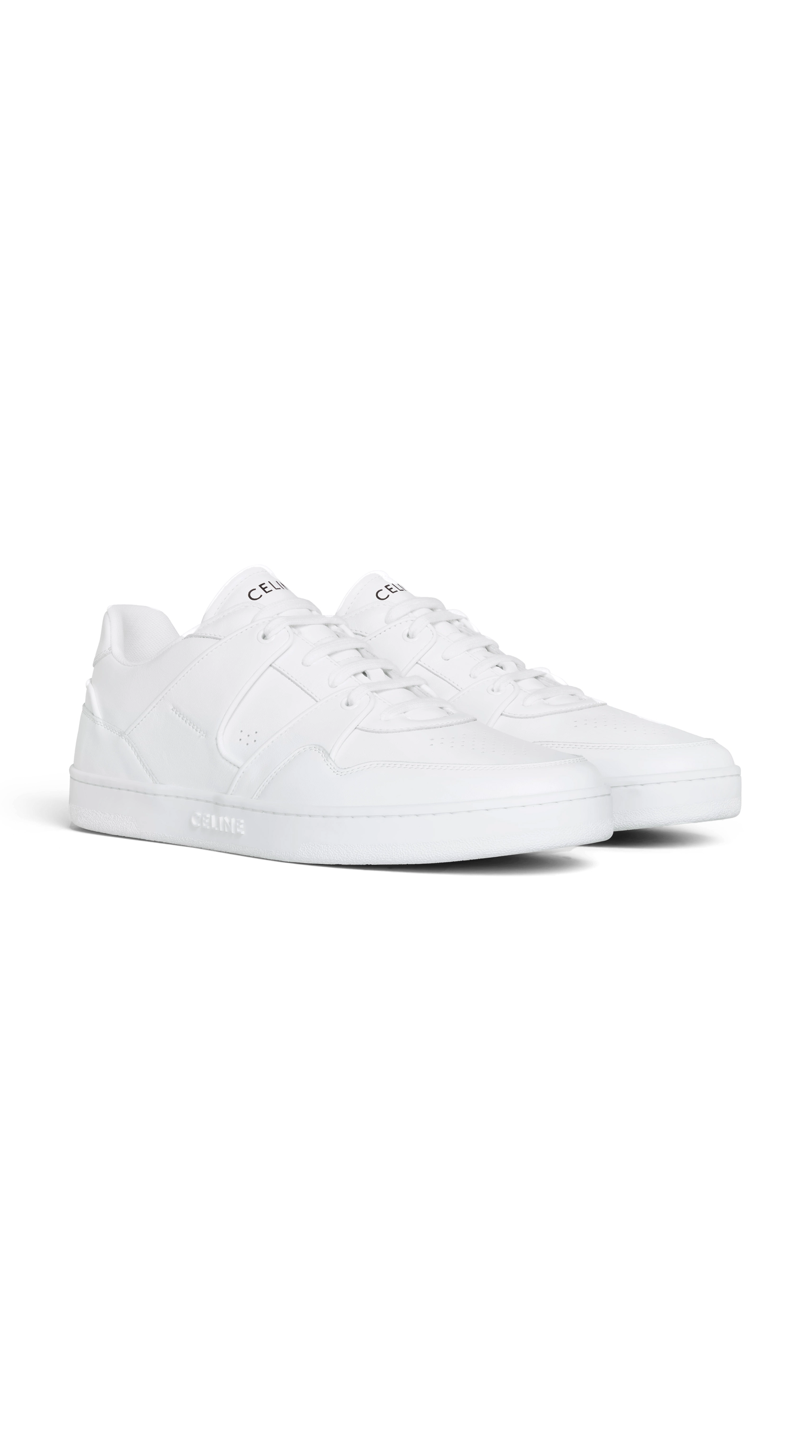 Men's CT-04 Low Lace-up Sneaker in Calfskin - Optical White