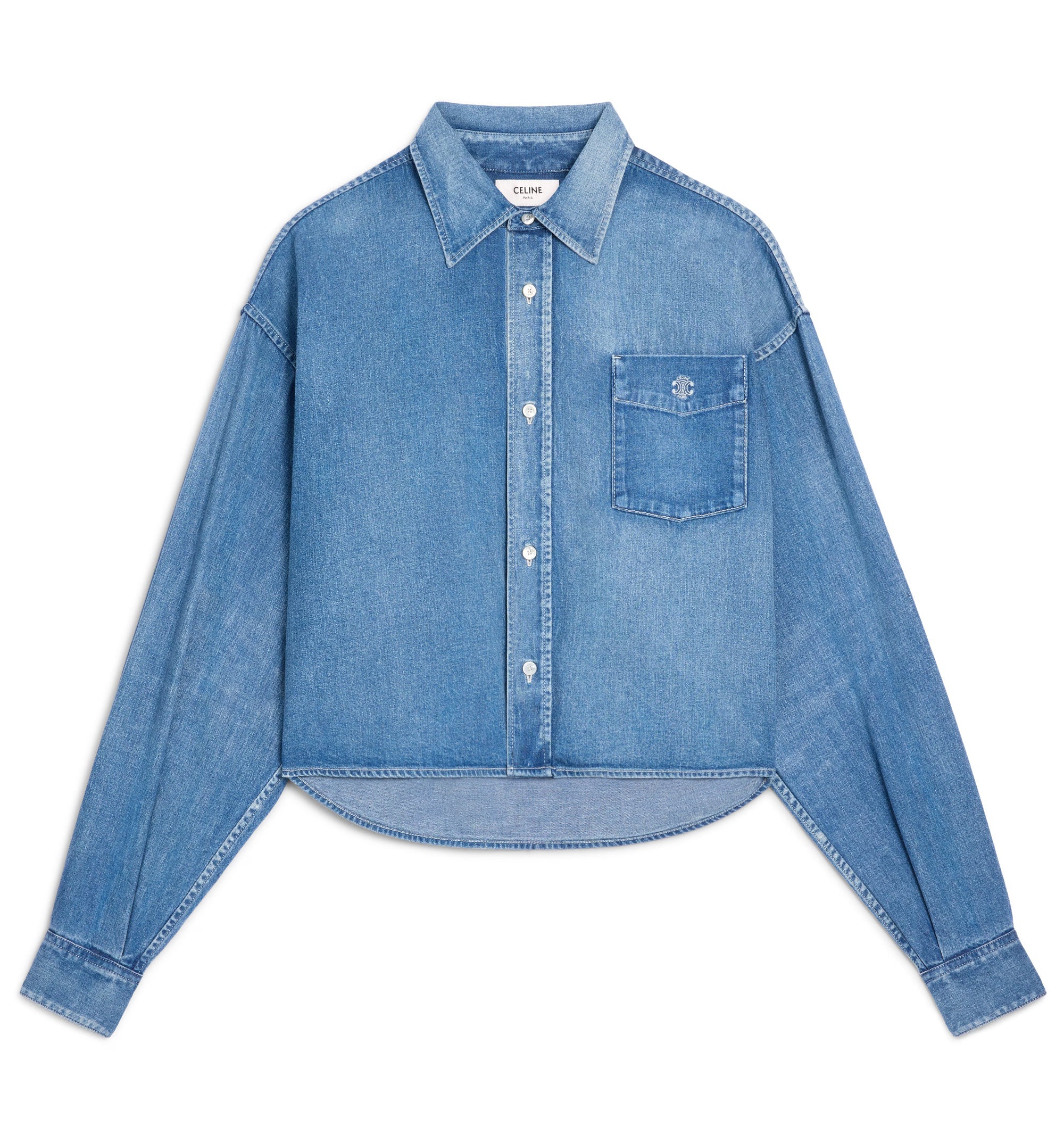 Cropped Shirt In Denim