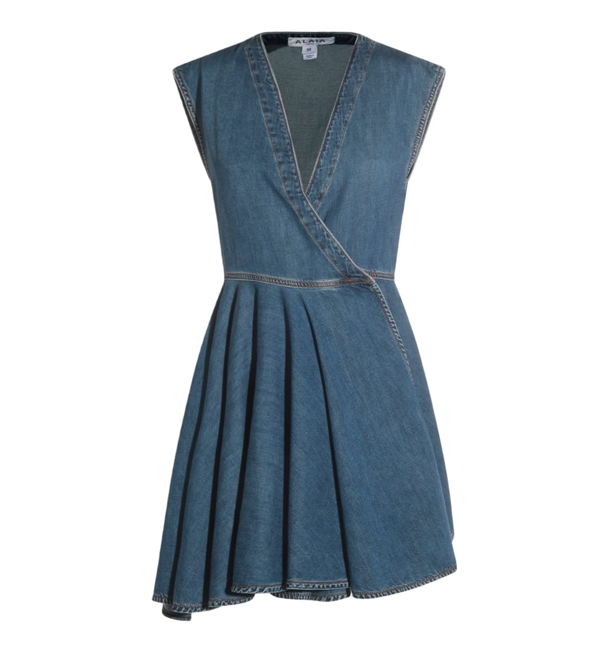 Wrap Denim Mini Dress