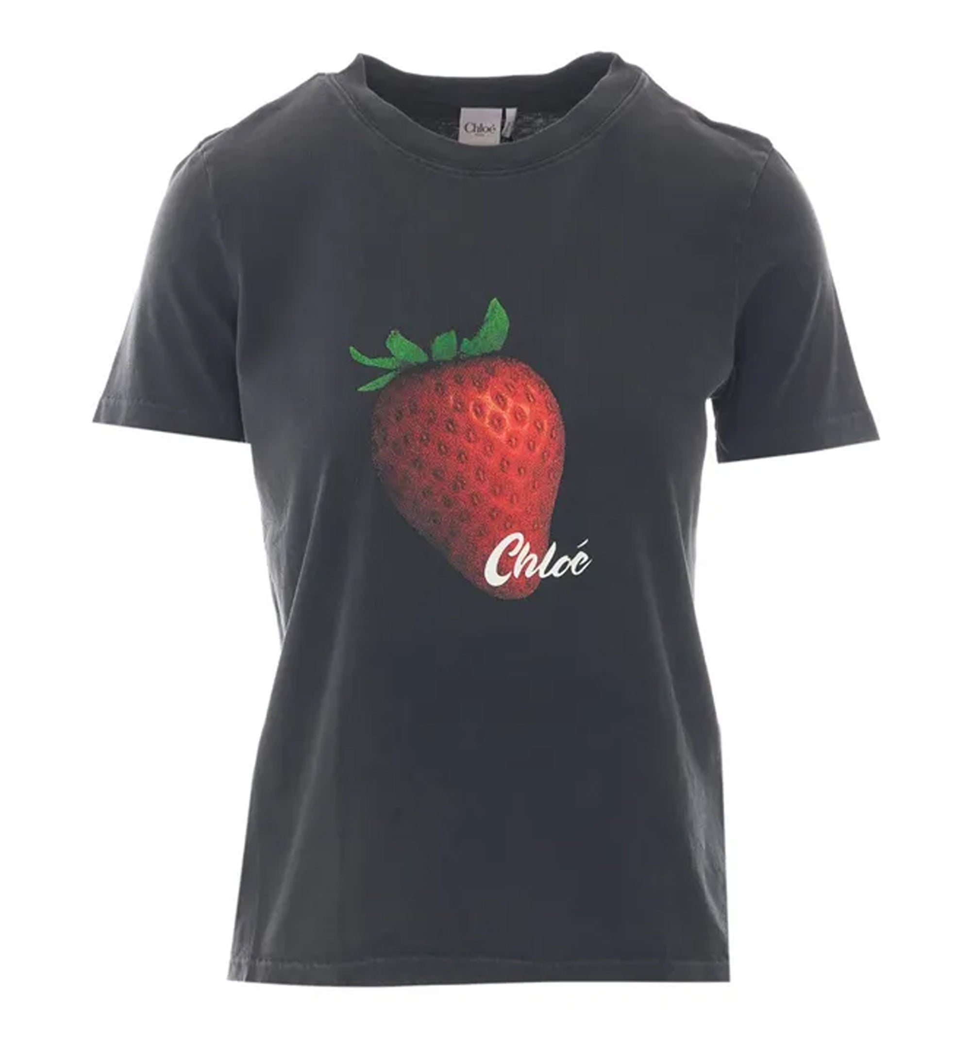 Strawberry-Print Cotton T-Shirt
