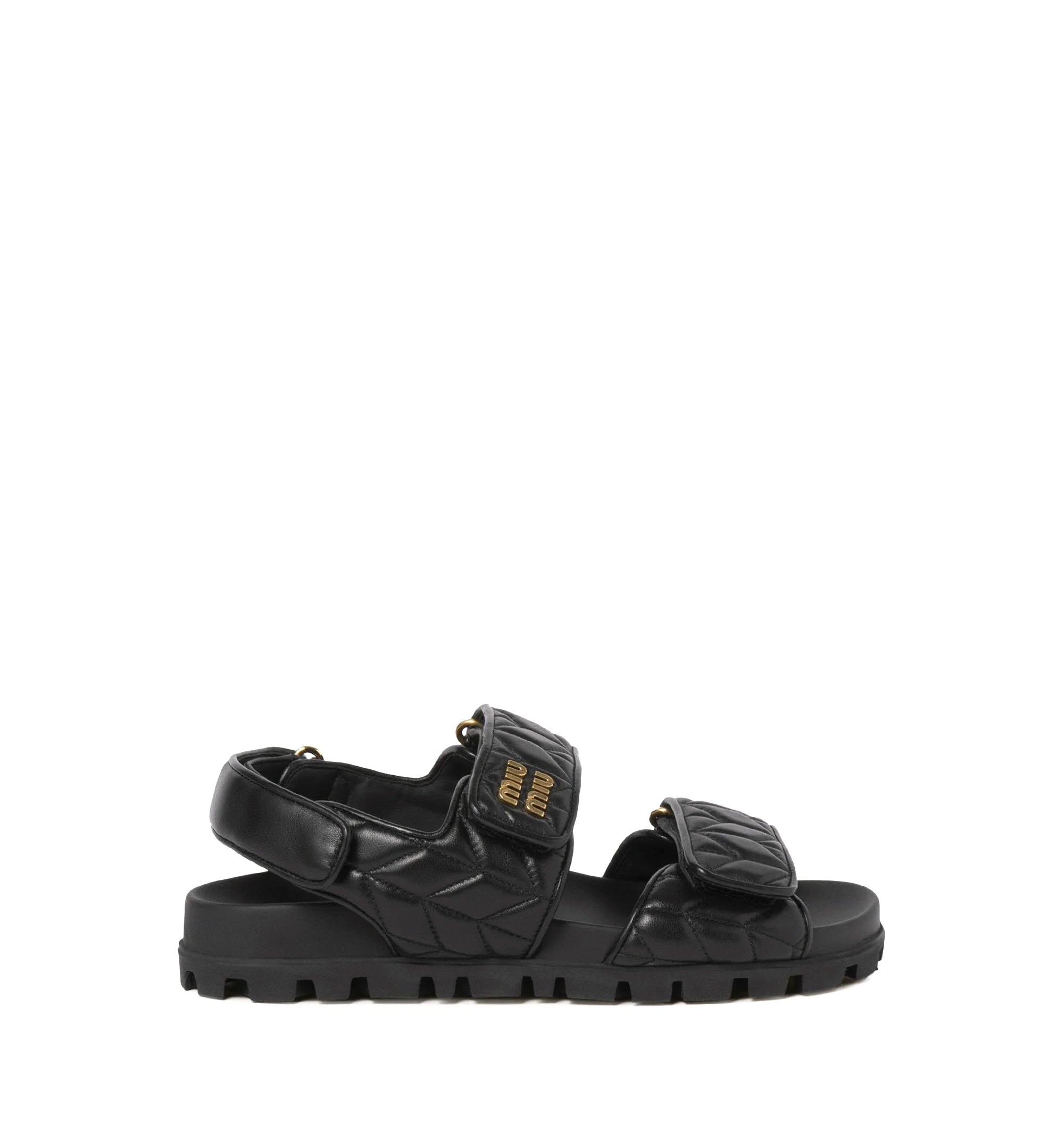 Sporty Matelassé Nappa Leather Sandals