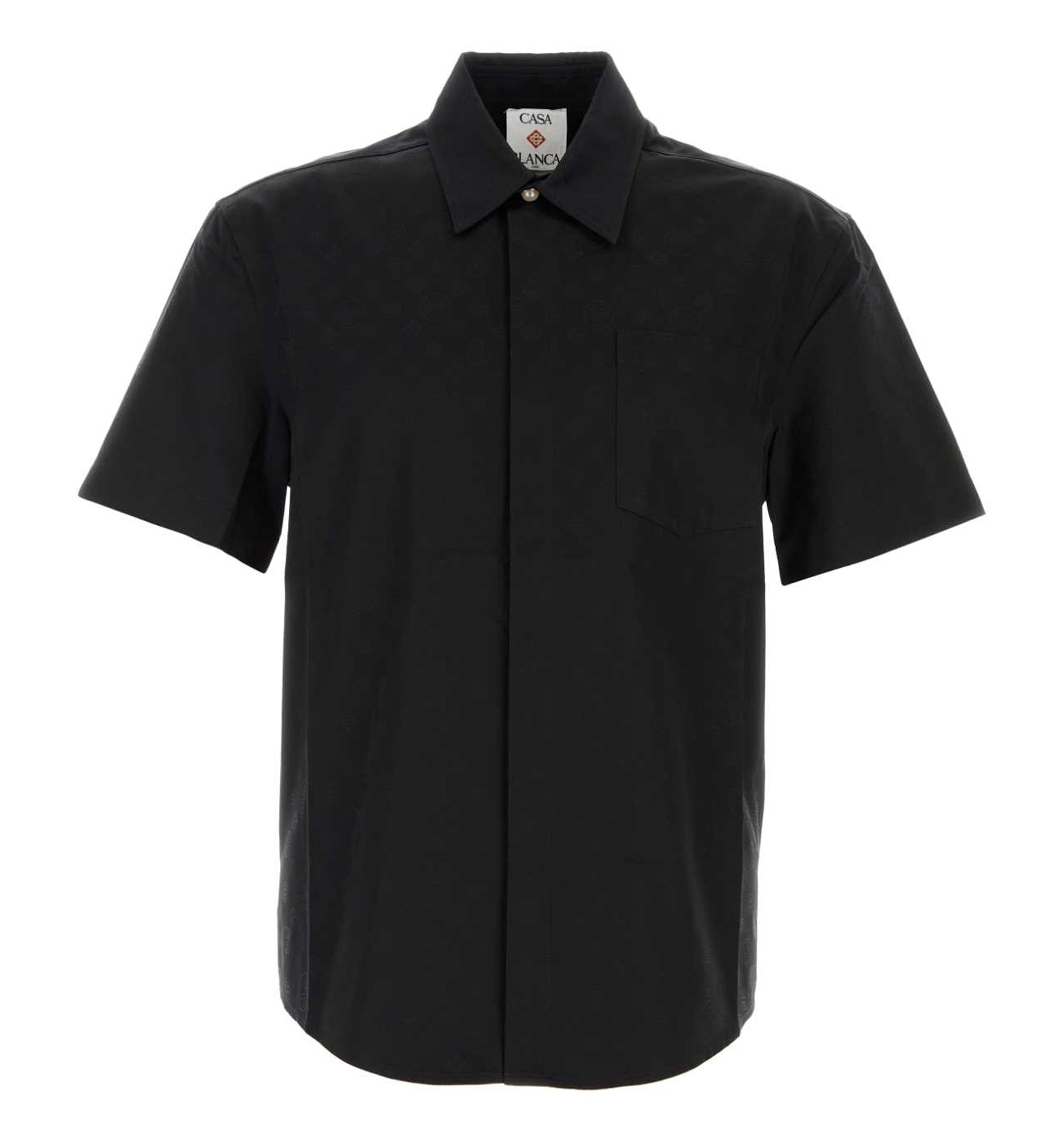 Cotton Monogram Short Sleeve Shirt