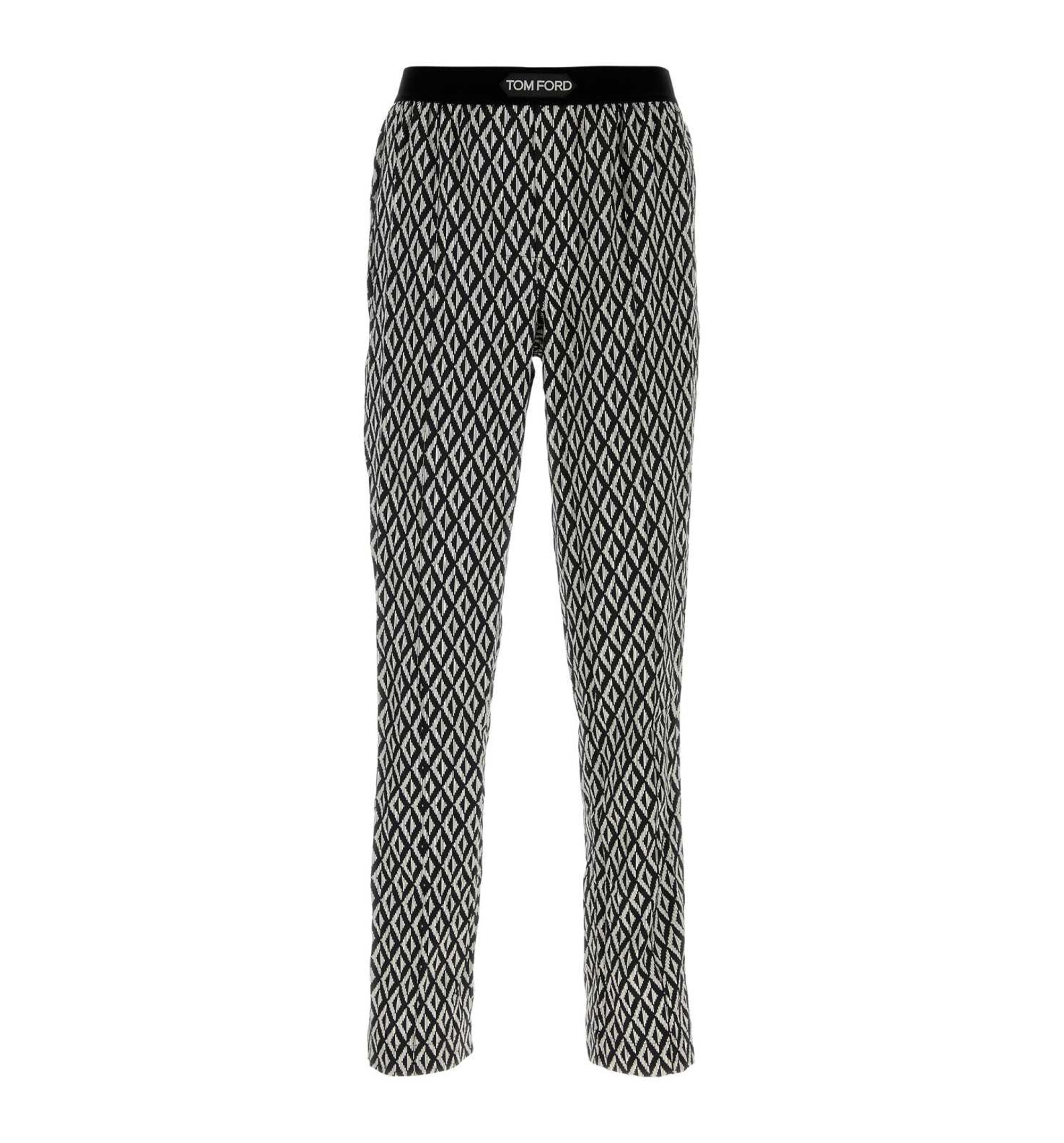 Printed Stretch Satin Pyjama Pant