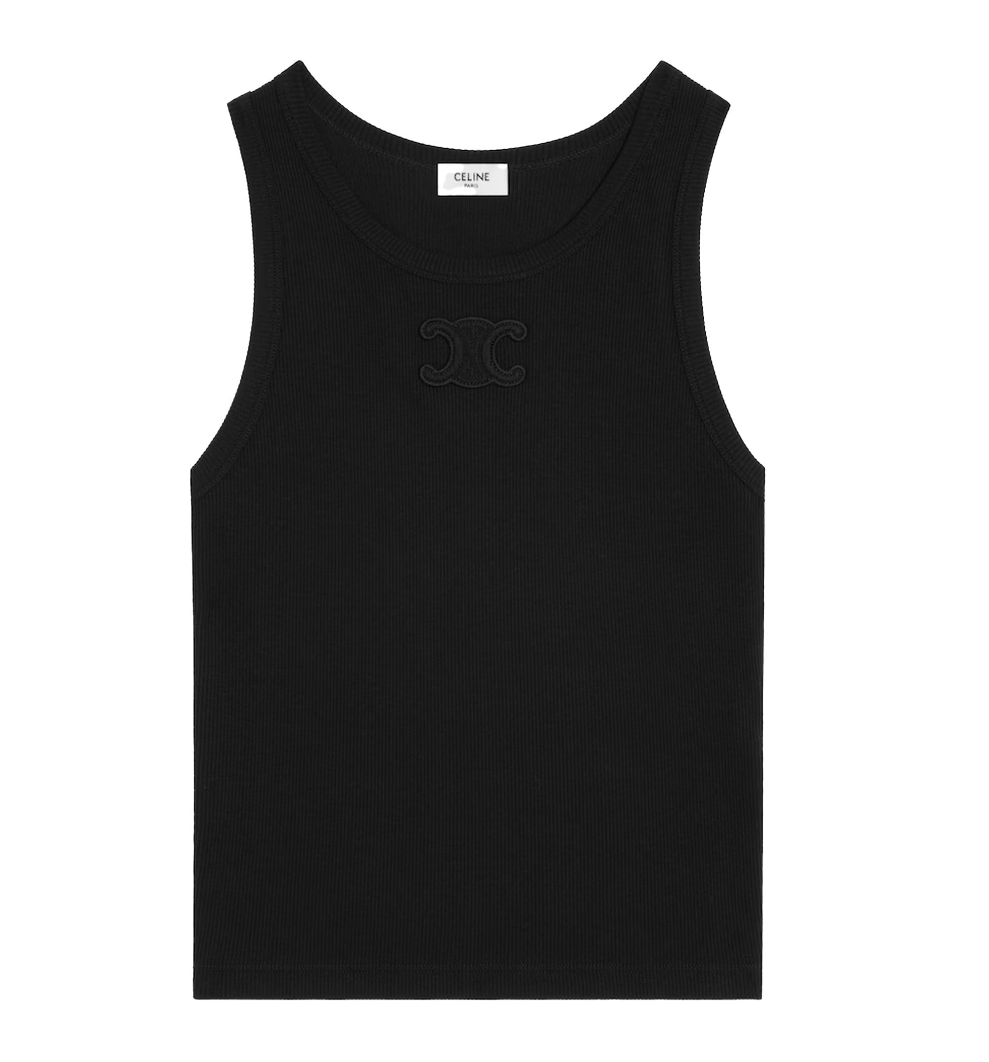 Triomphe Ribbed Cotton Tank Top