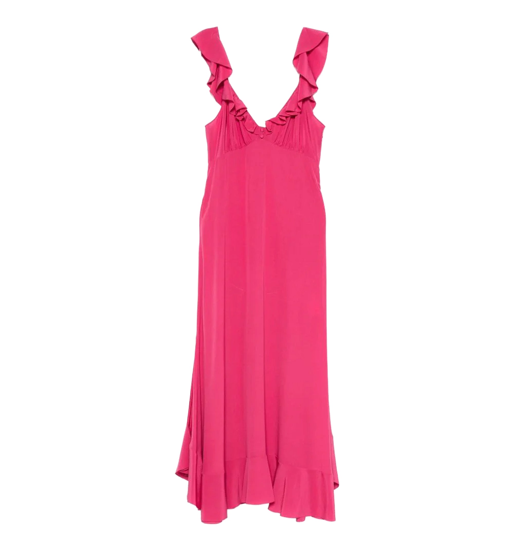 Ruffled Silk Dress