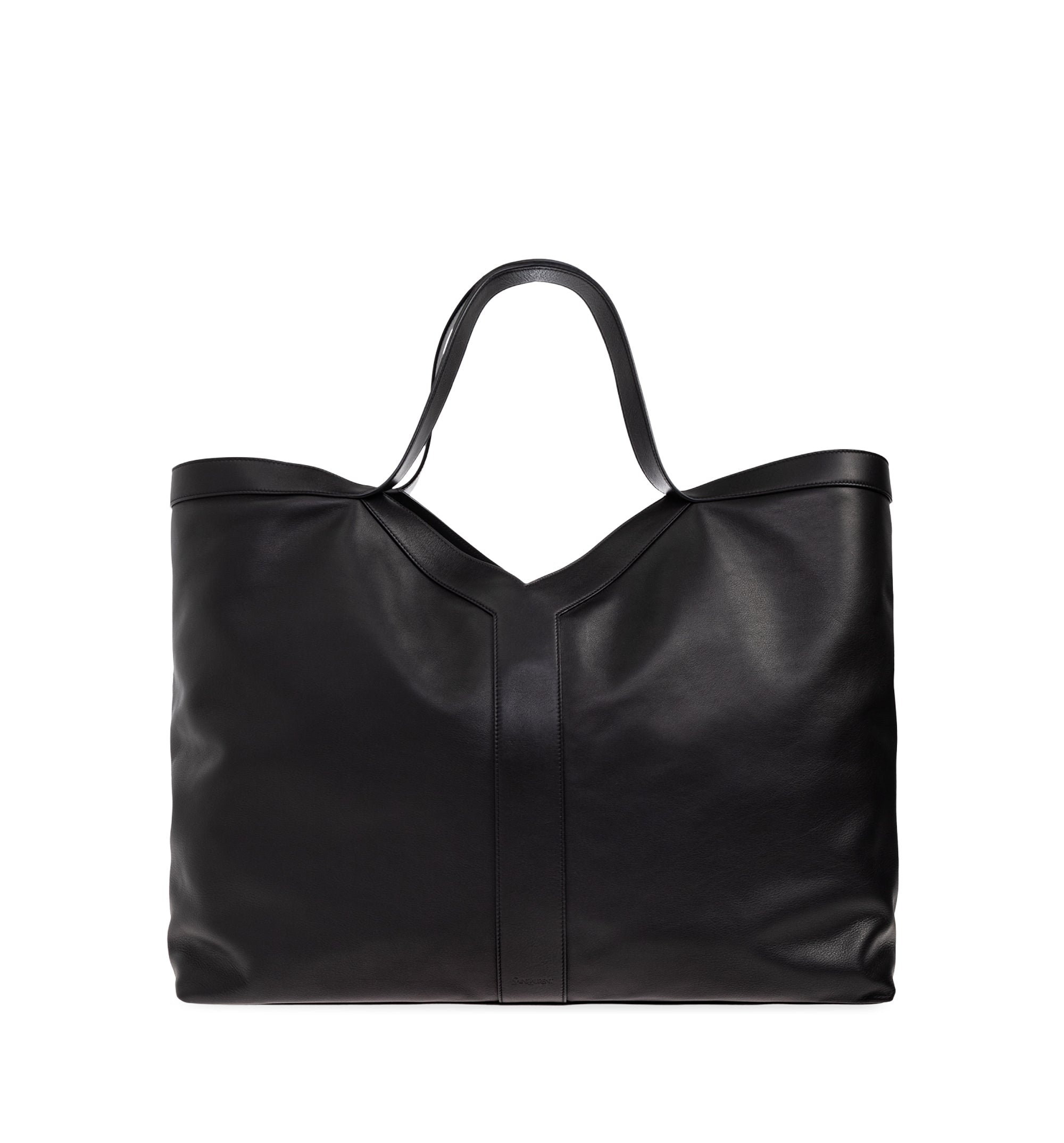 Y Maxi Tote in Grained Leather
