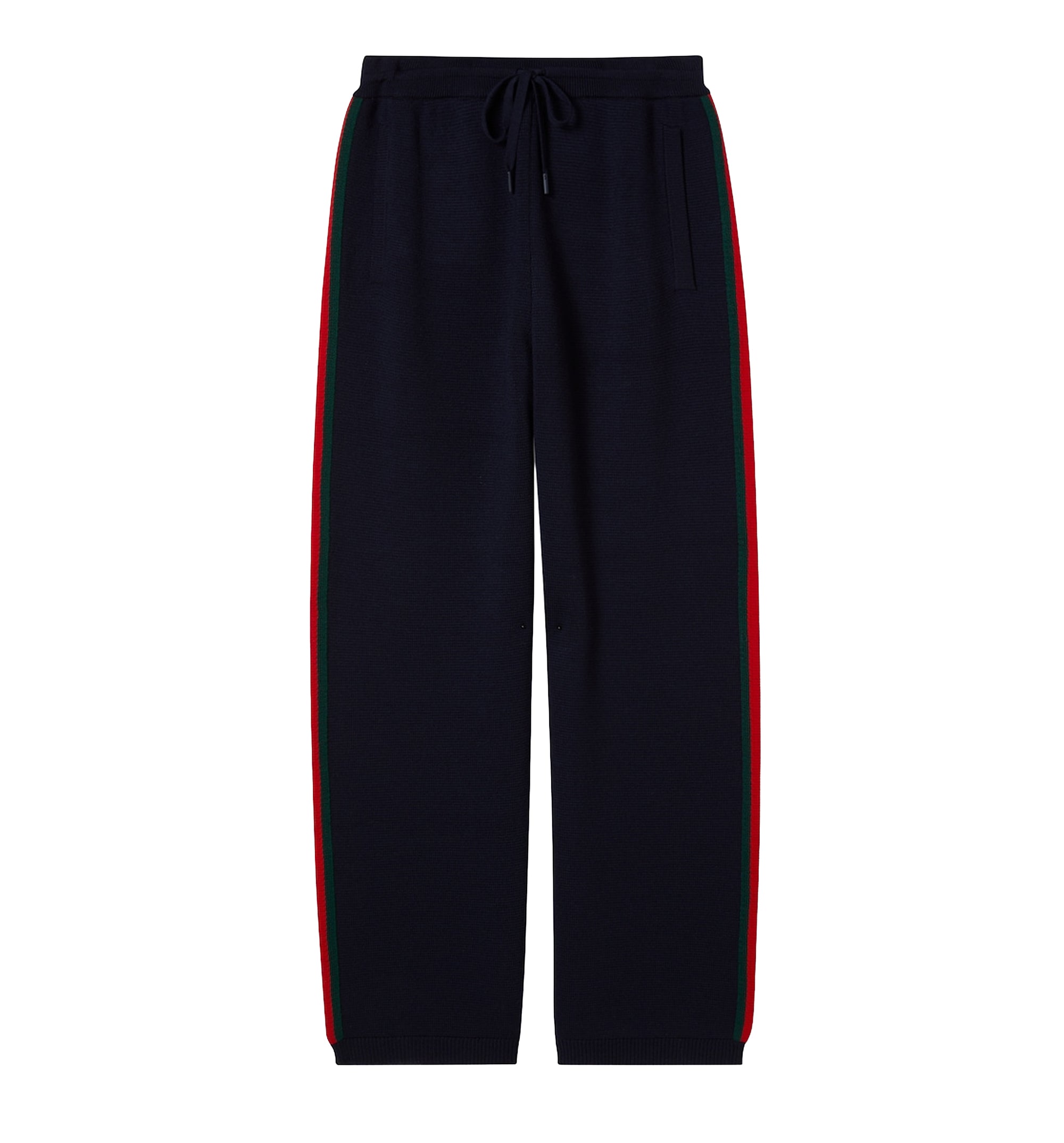 Stitch Wool Leisure Pants With Web