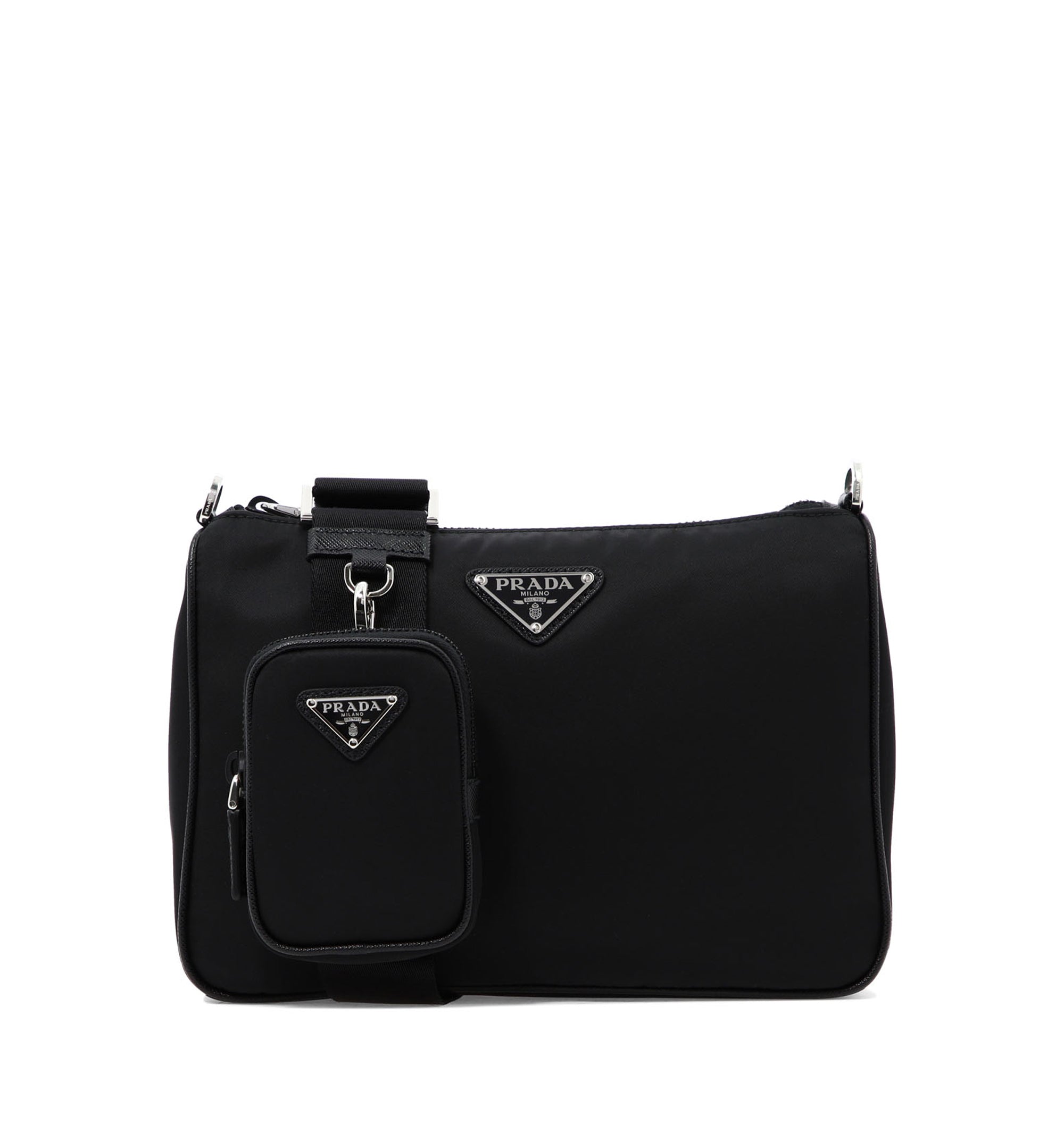 Re-Nylon And Saffiano Leather Shoulder Bag