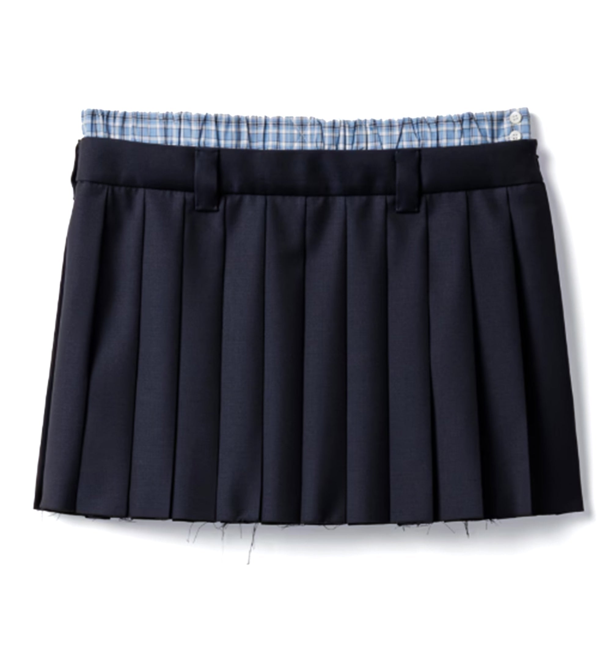 Pleated Batavia Miniskirt