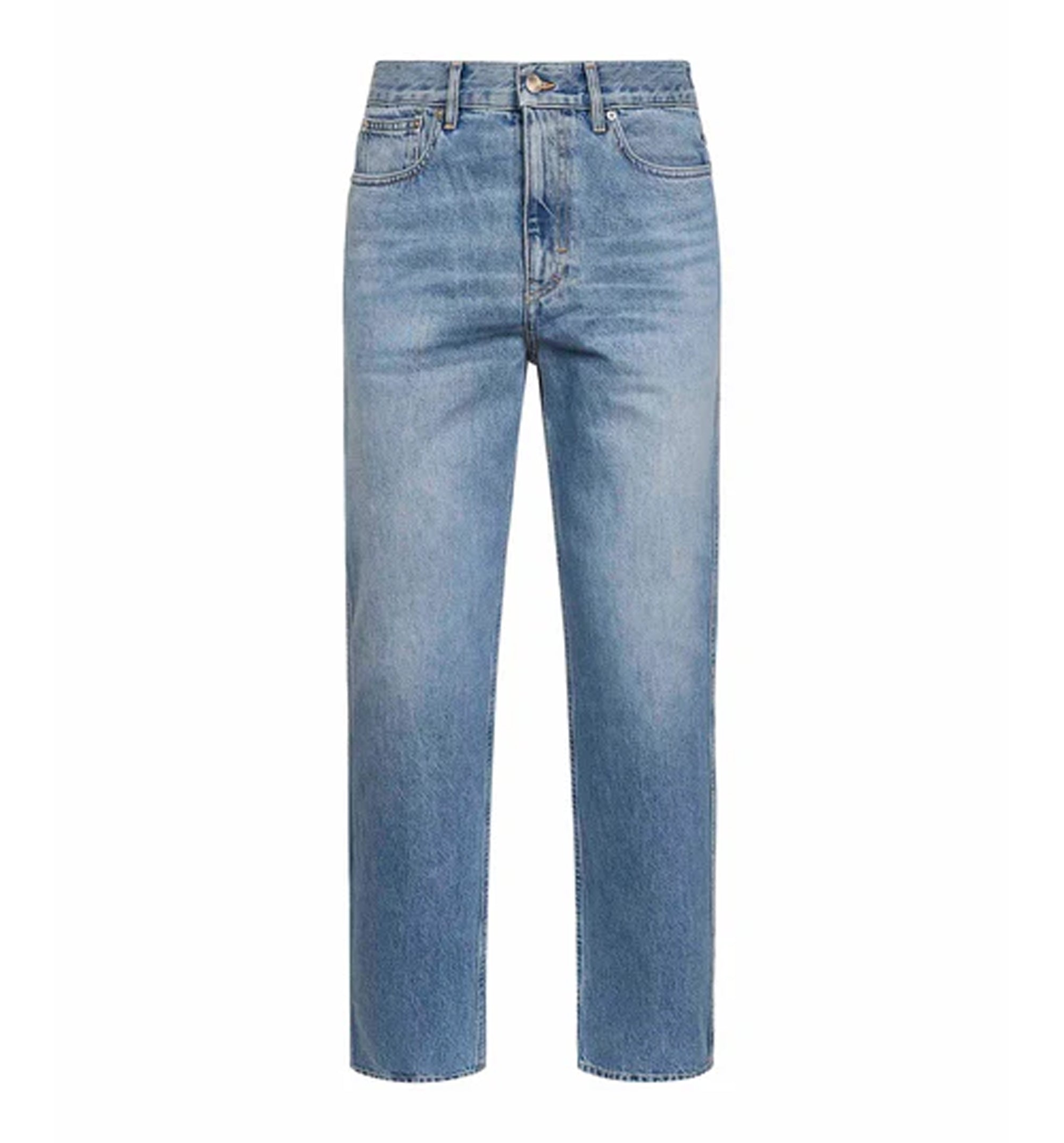 Slim-Fit Cotton Denim Trousers