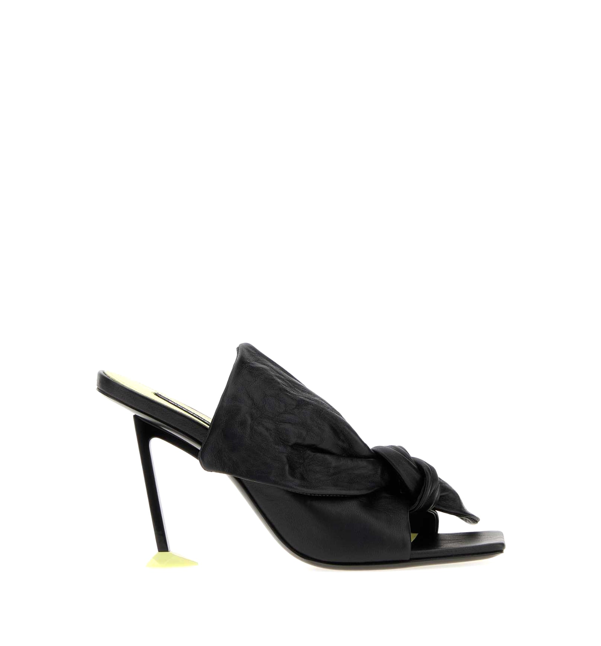 Boudoir Heeled Mules In Nappa Leather With Bow