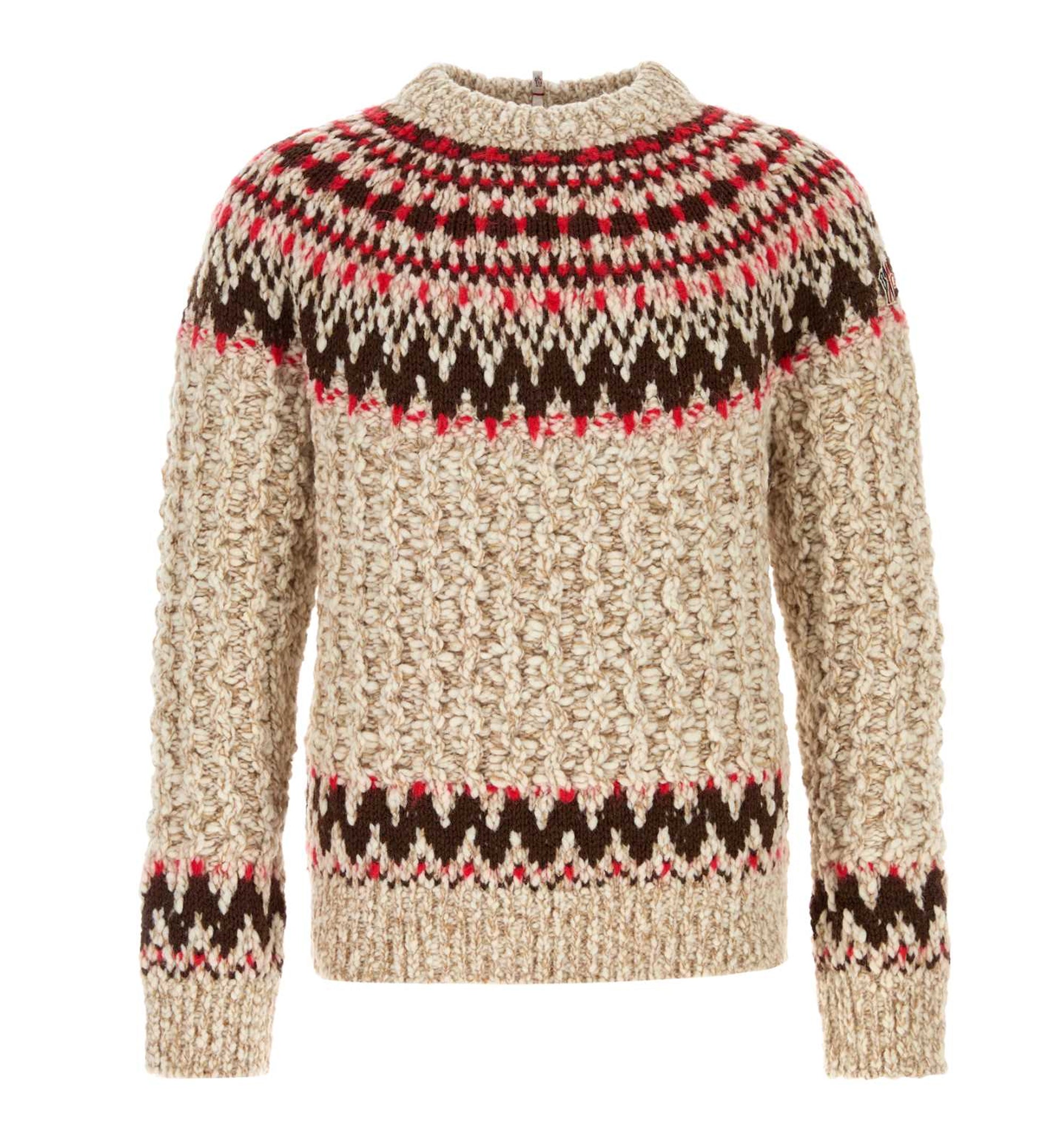 Geometric Jacquard Wool Sweater