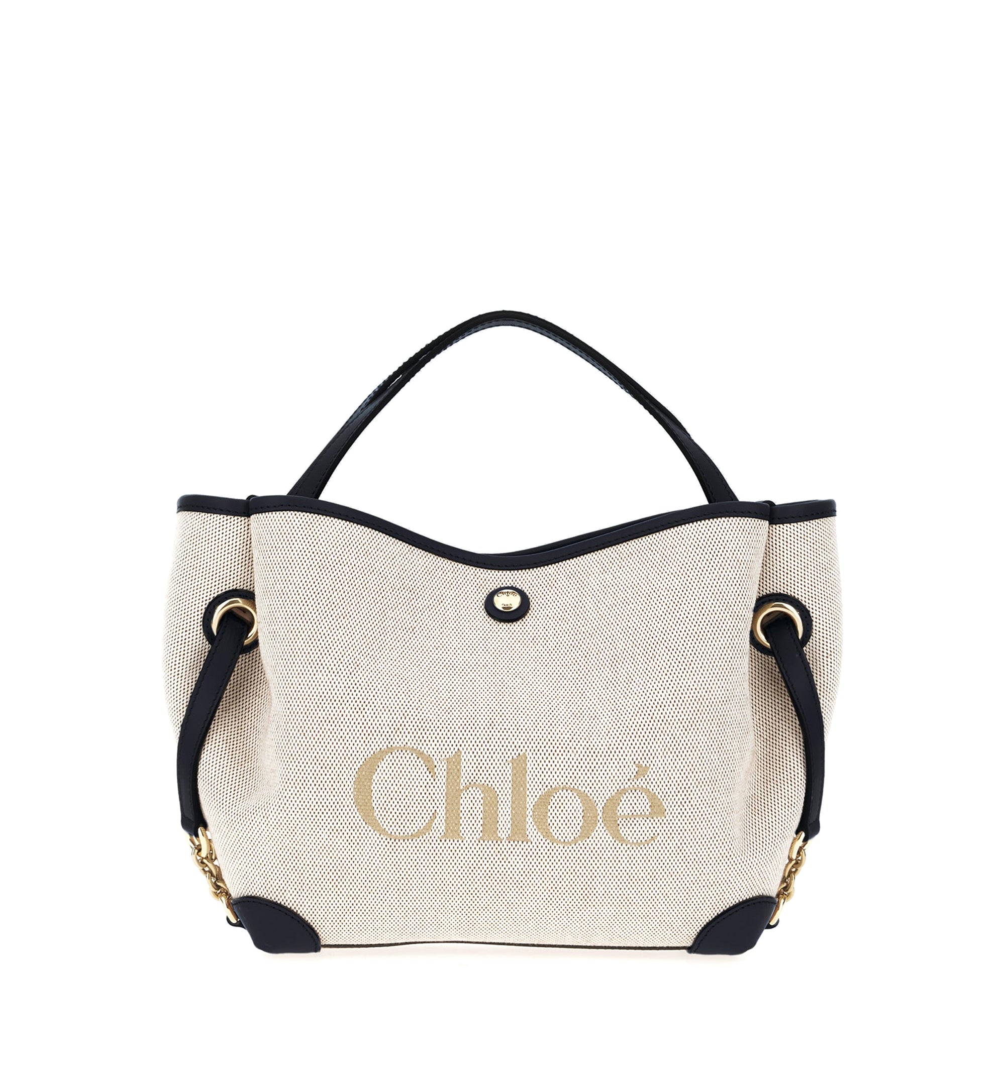 Small Chloé Clover Double Carry Bag in Canvas