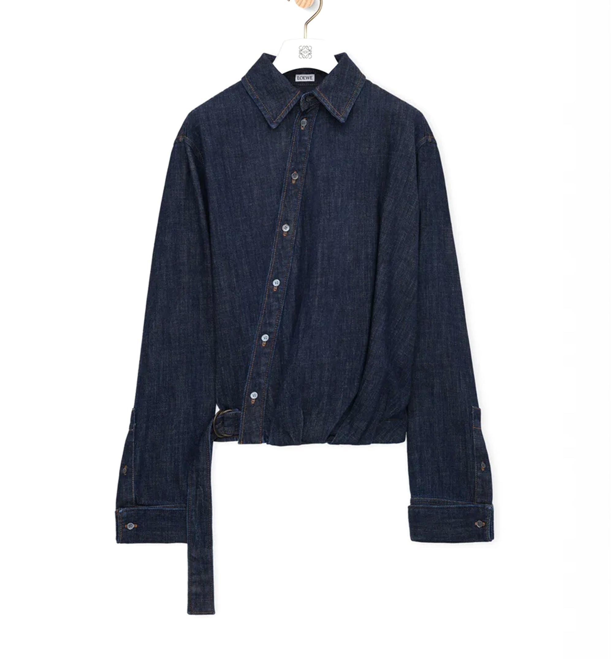 Draped Shirt In Denim