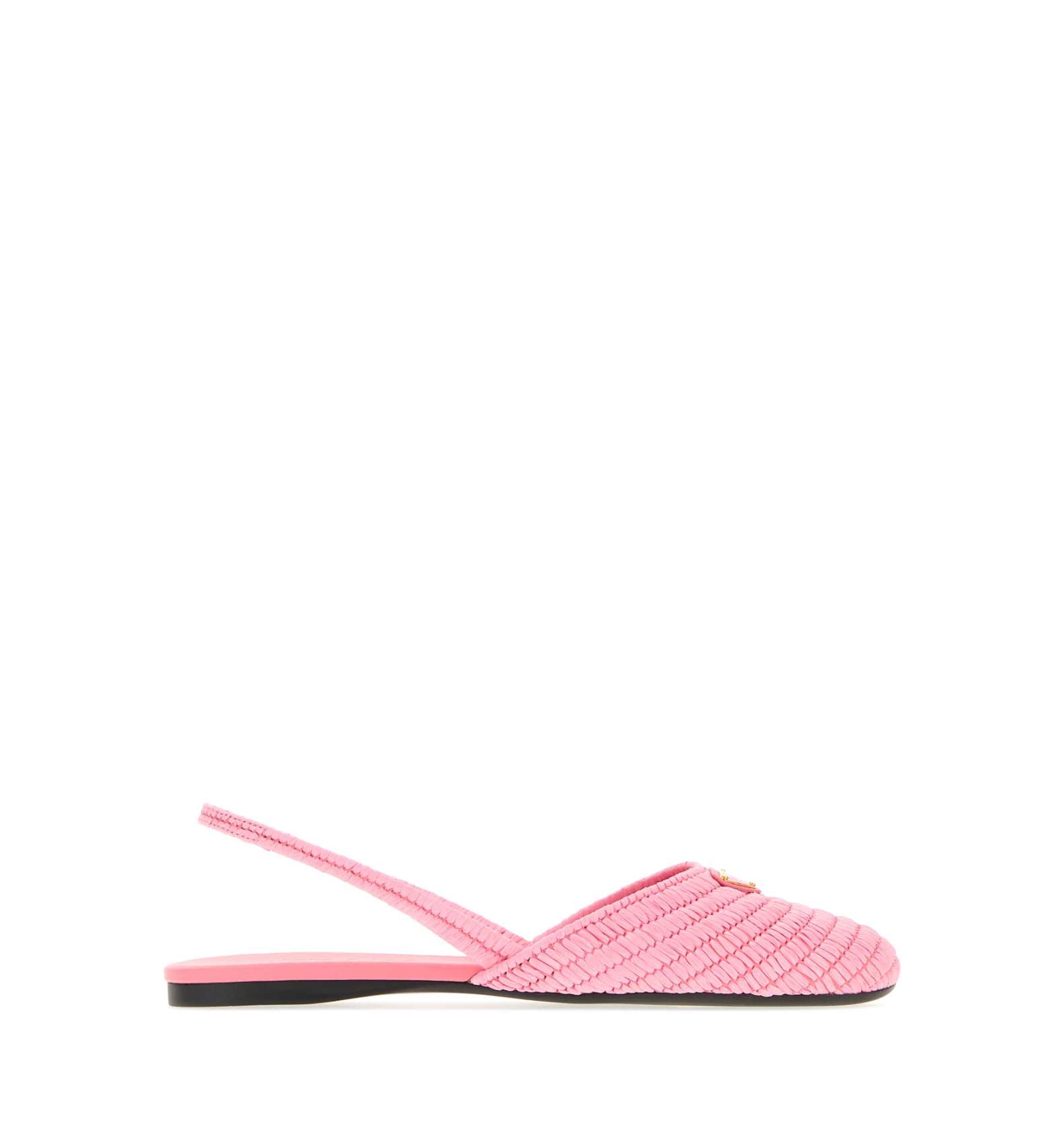Raffia Slingback Ballerinas