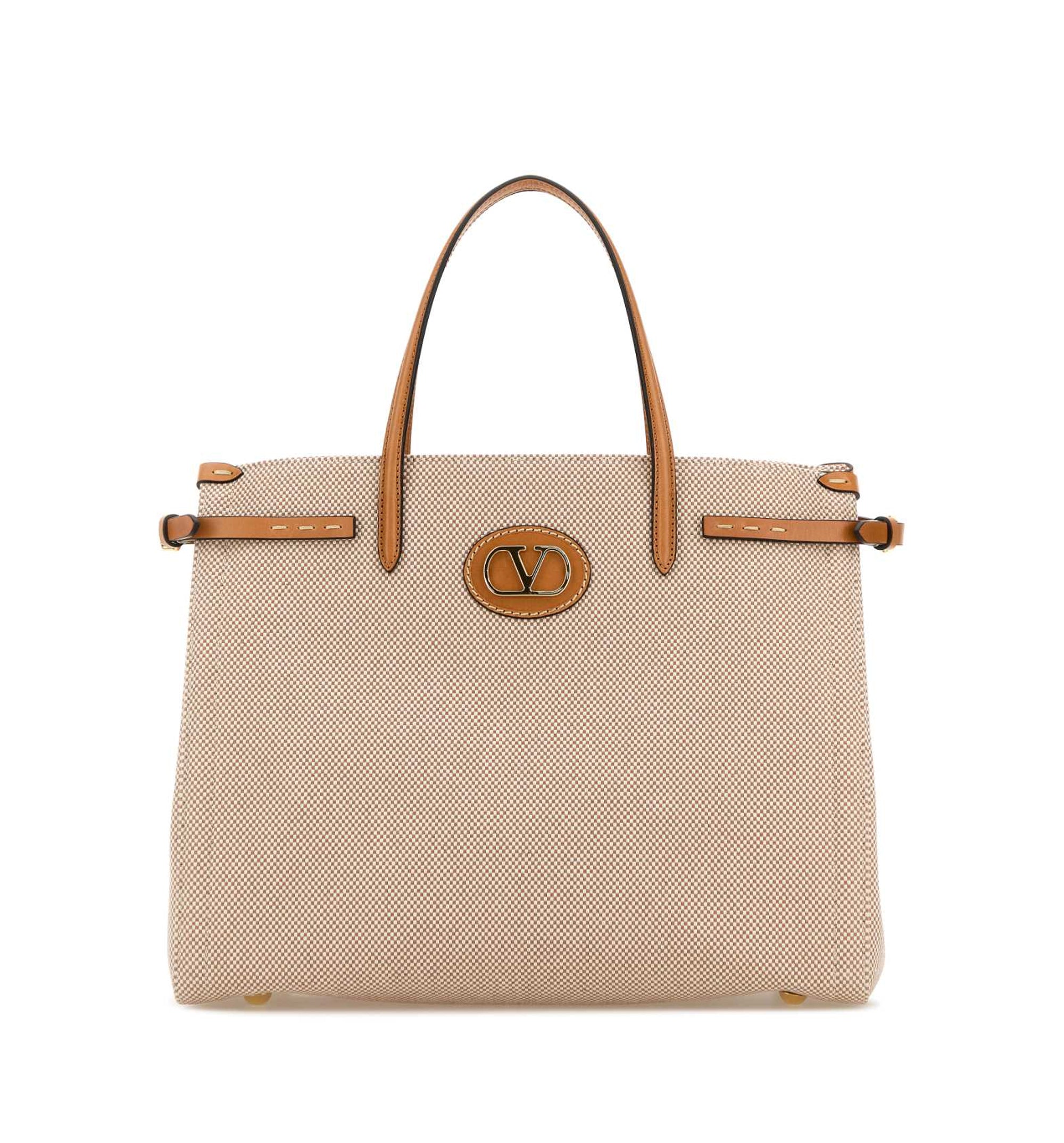 Two-Tone Canvas Antibes Shopping Bag