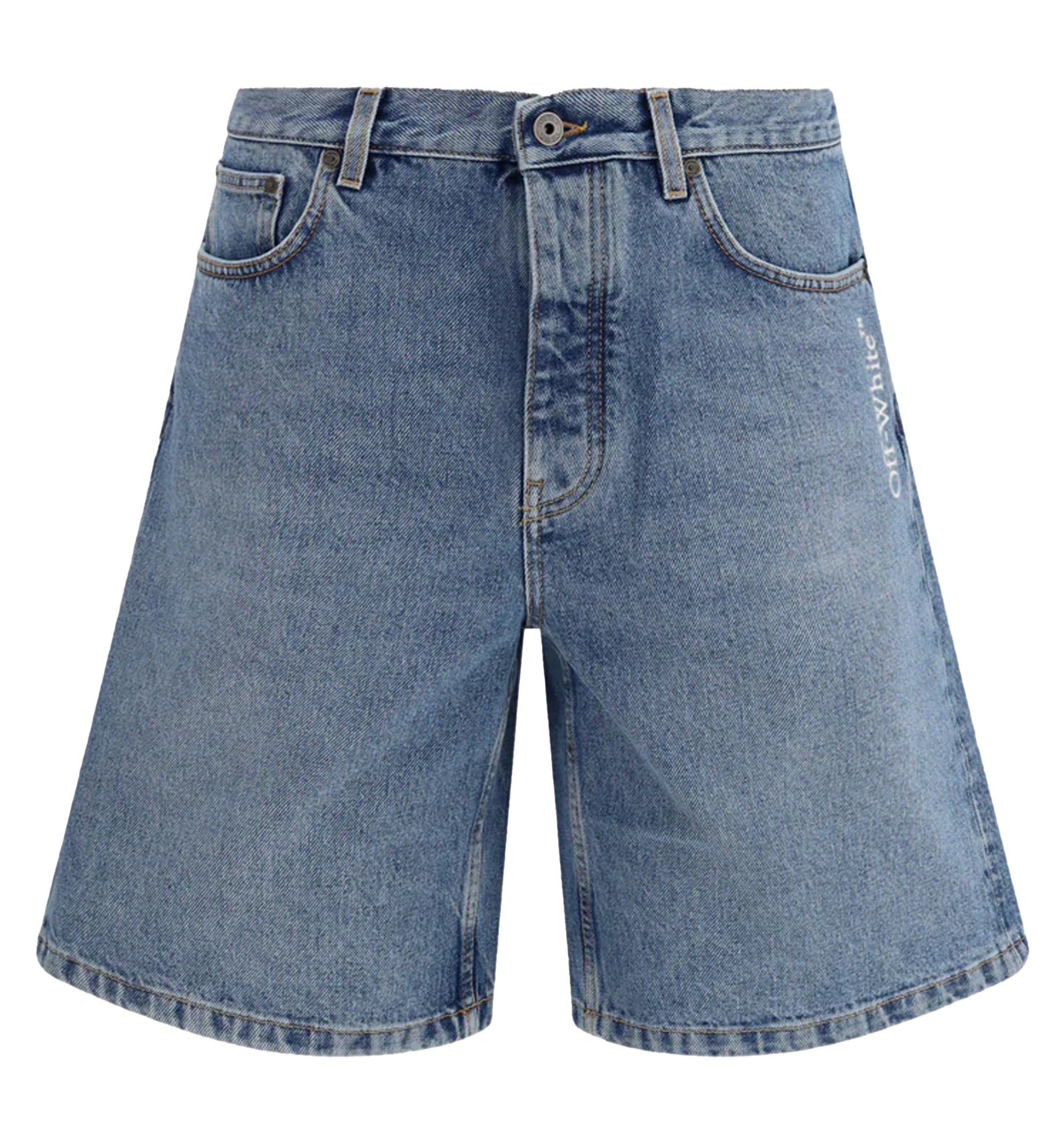 Half Arrow Denim Shorts