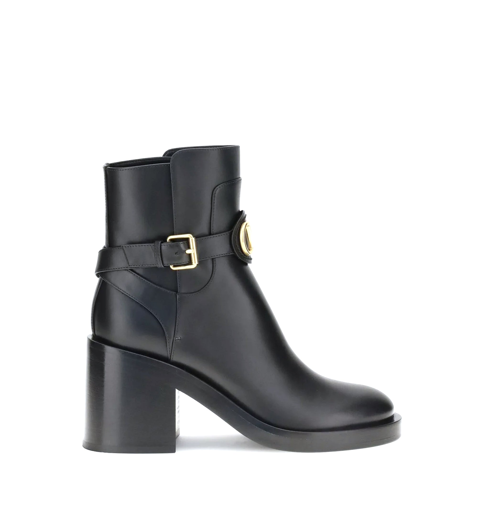 VLogo Signature Block Heel Ankle Boots