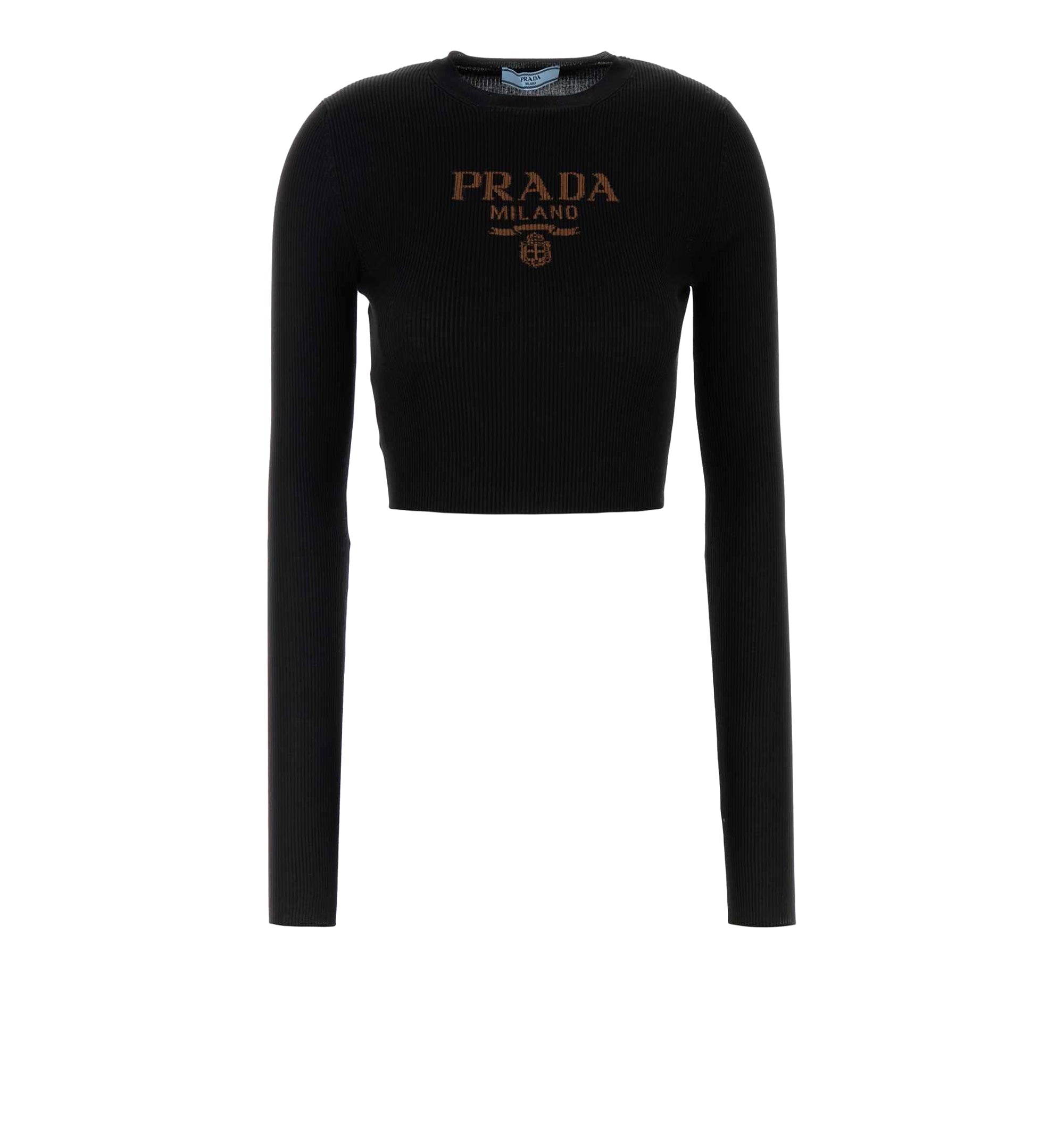 Prada Crewneck Cropped Jumper