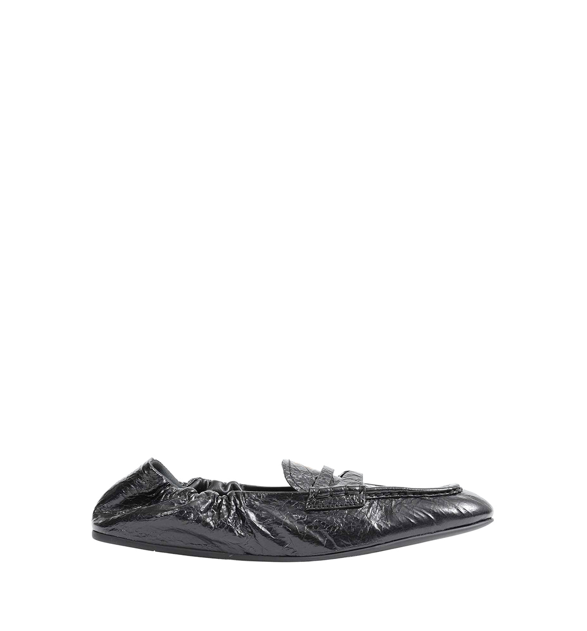 Ruches distressed leather loafers