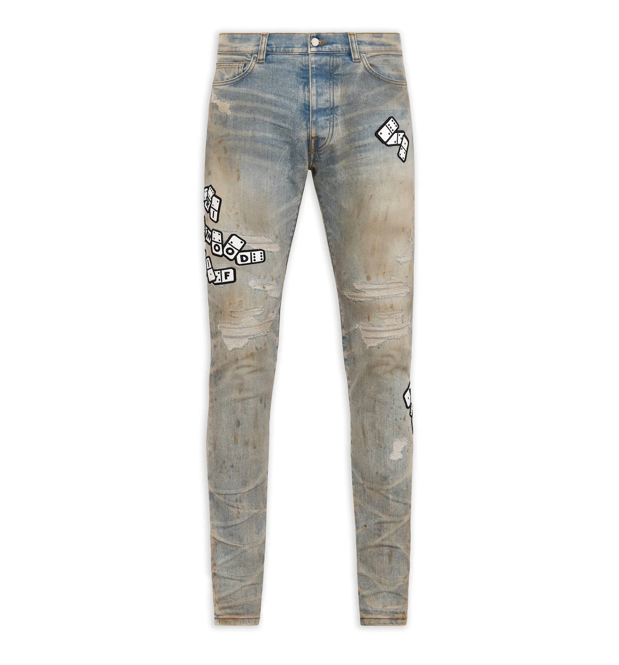 Domino Appliqué Skinny Jeans