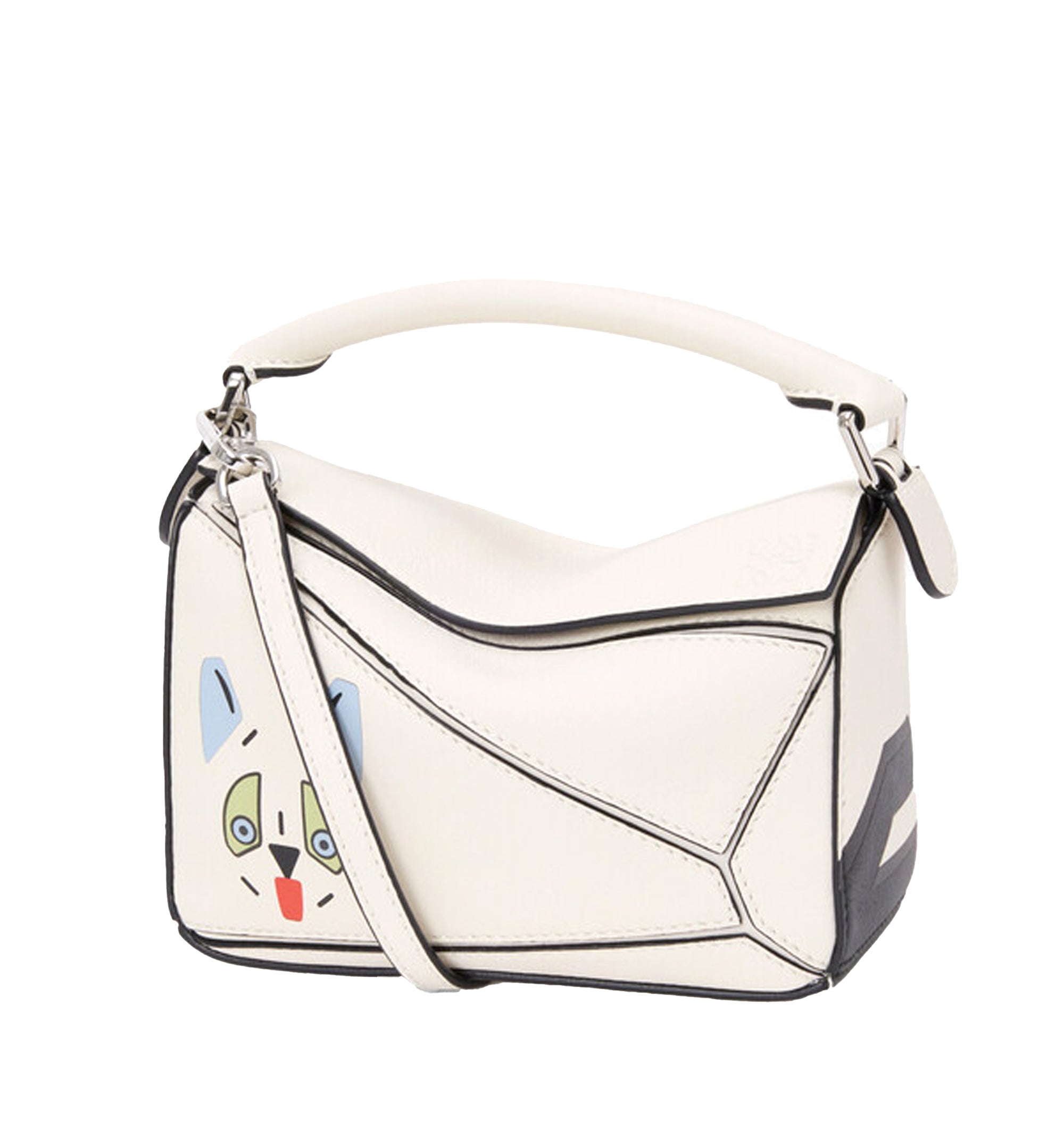 Futurist Cat Mini Puzzle Bag In Classic Calfskin