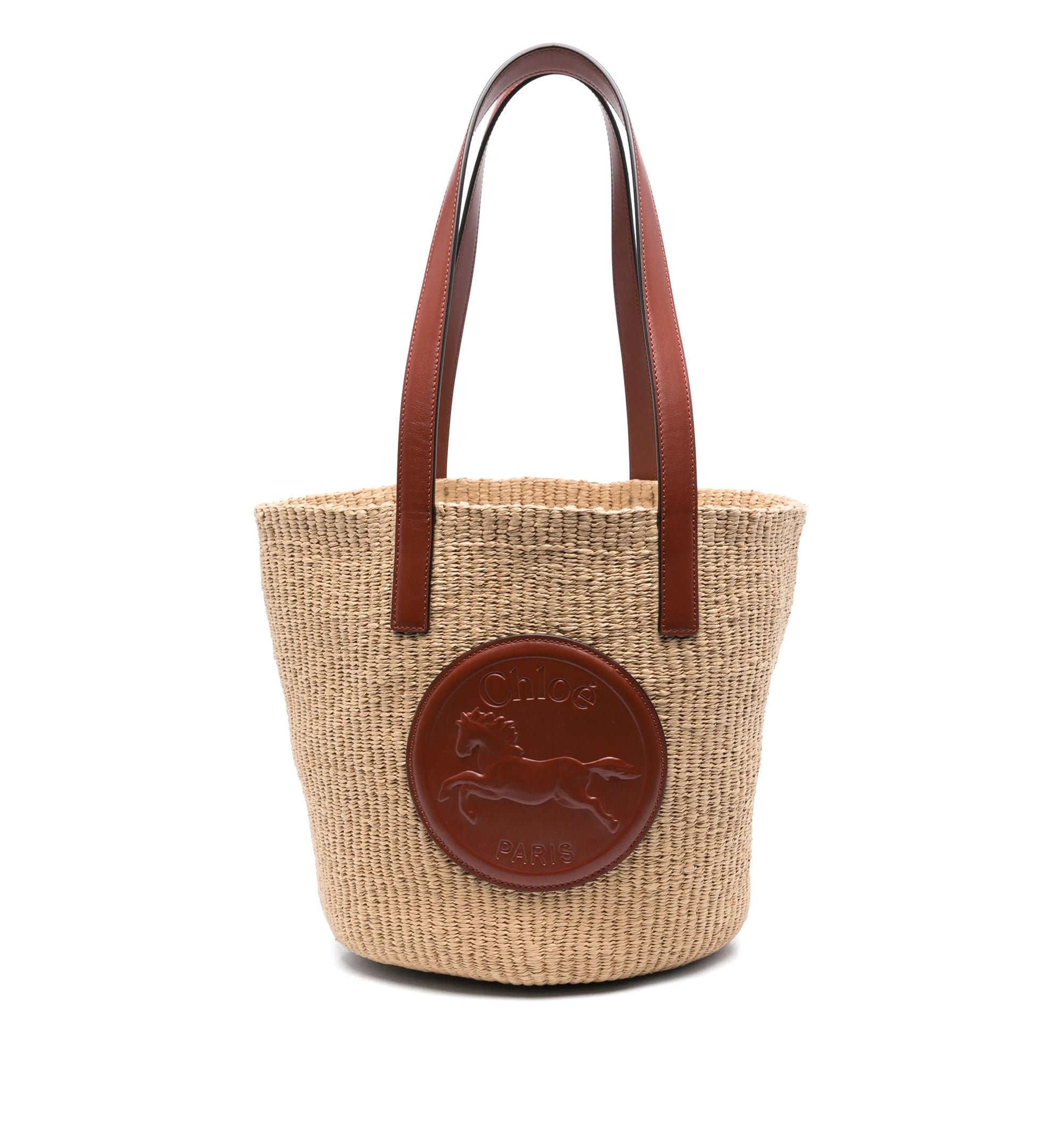 Horse Medal Rafia Shoulder Bag