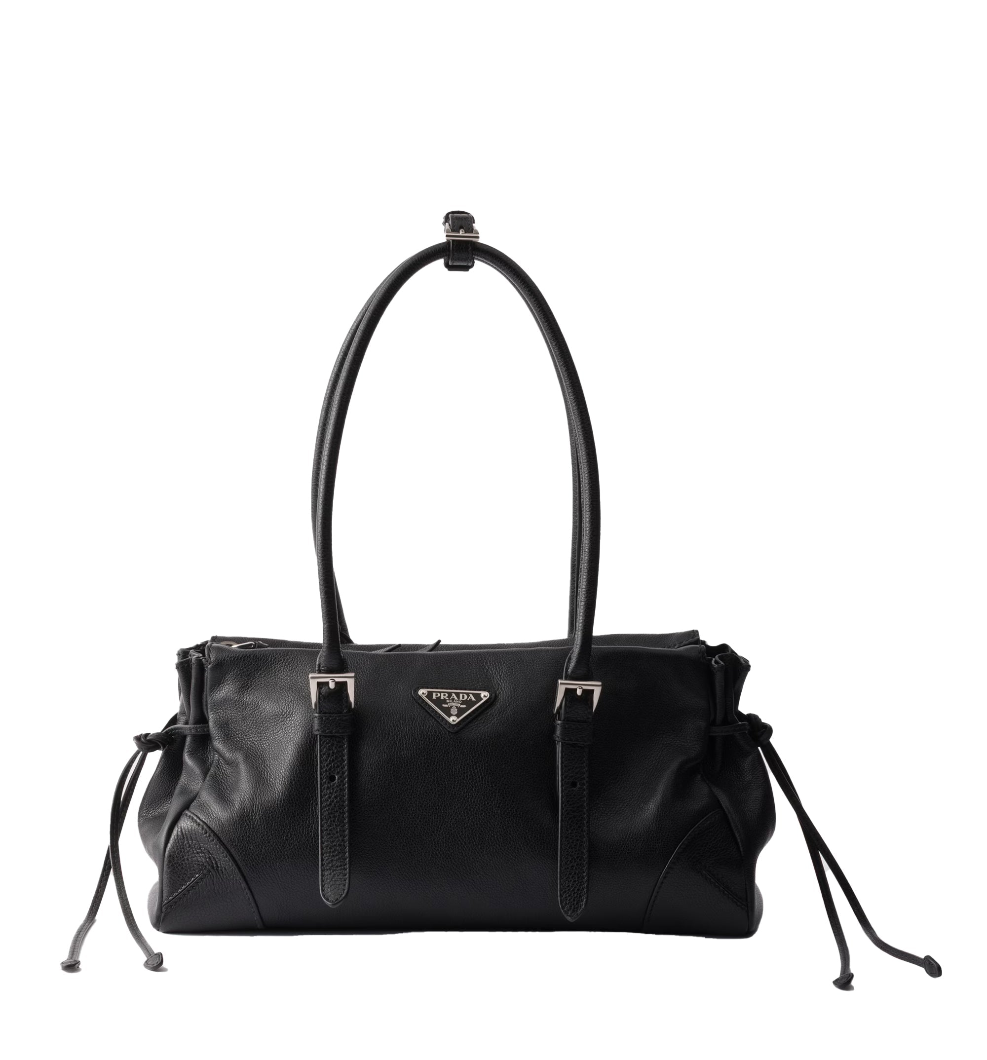 Prada Bonnie Medium Antiqued Leather Tote Bag