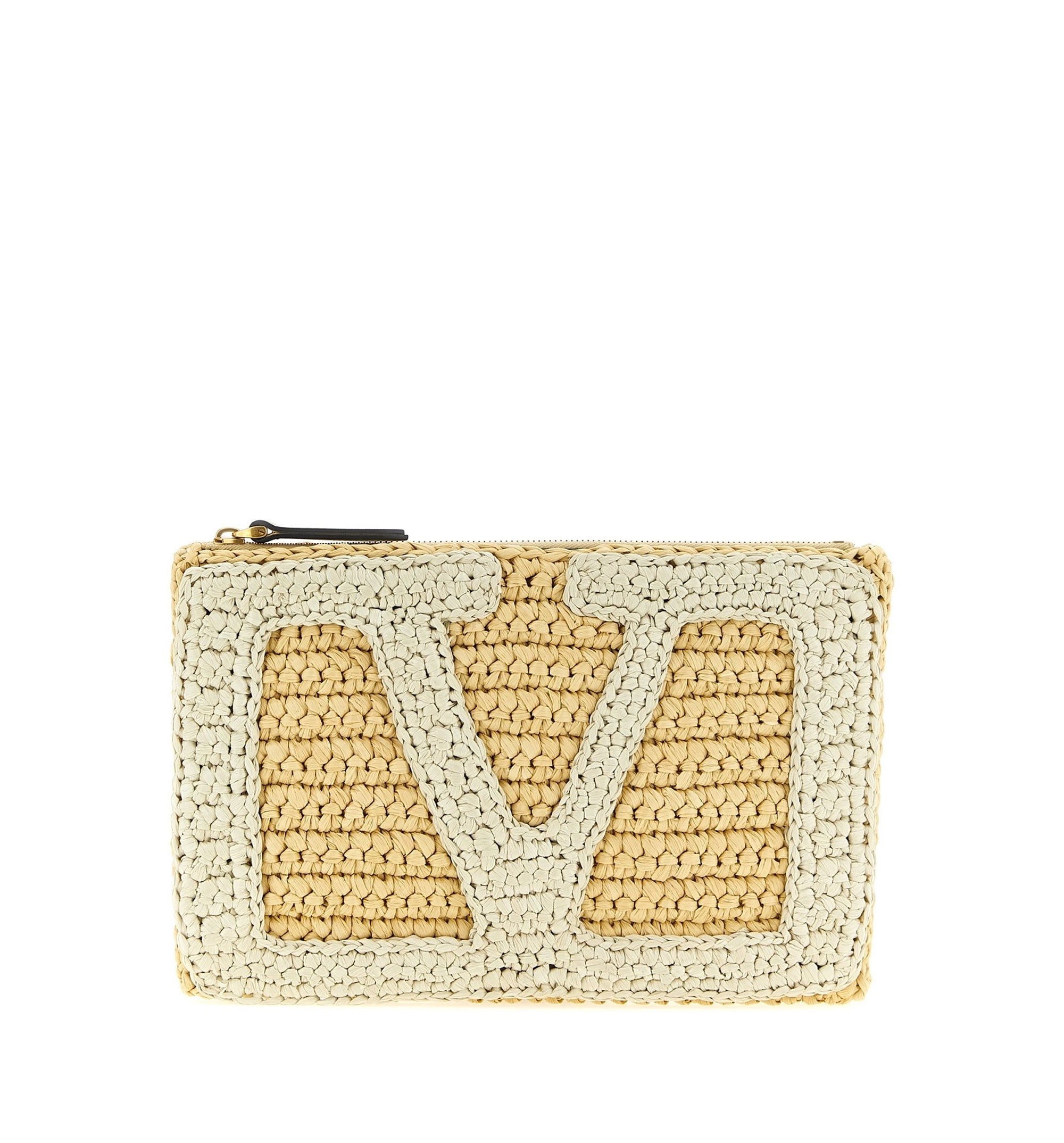 Viva Superstar Synthetic Raffia Pouch