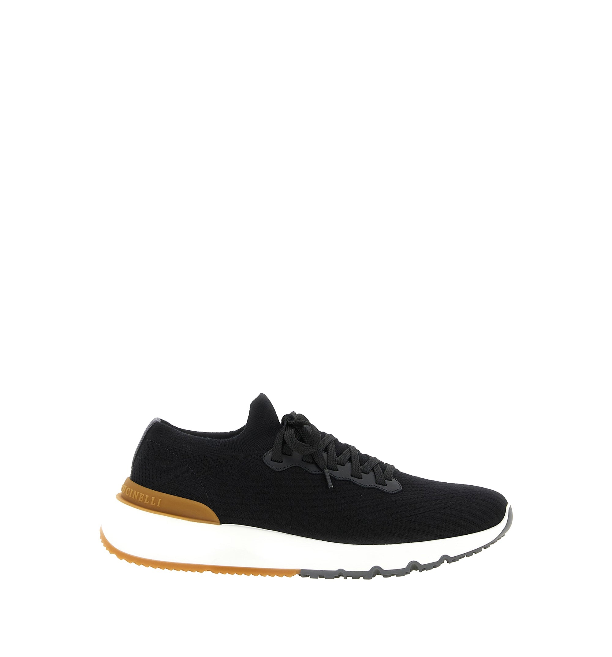 Cotton Knit And Semi-Polished Calfskin Runners