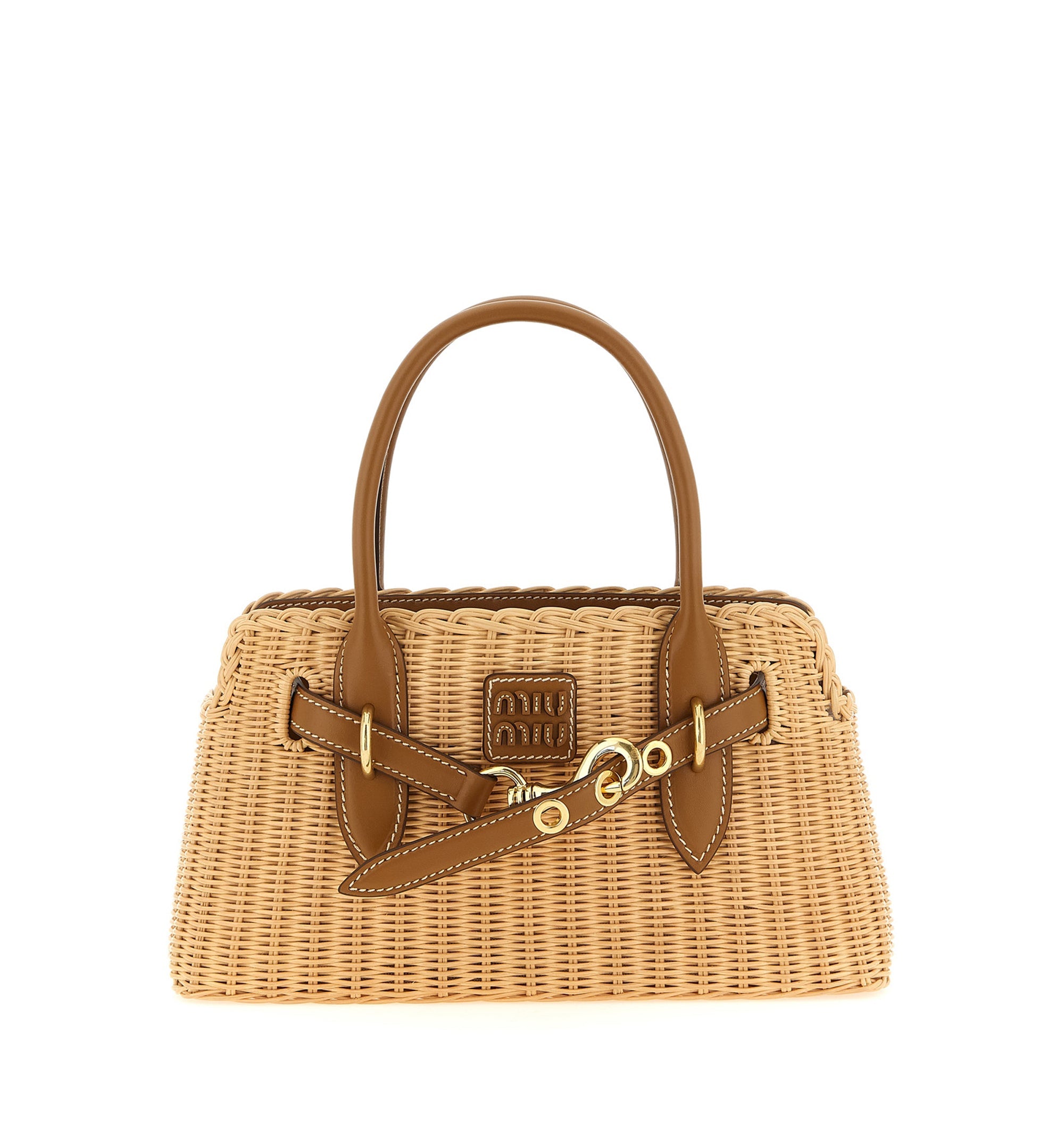 Aventure Wicker And Leather Handbag