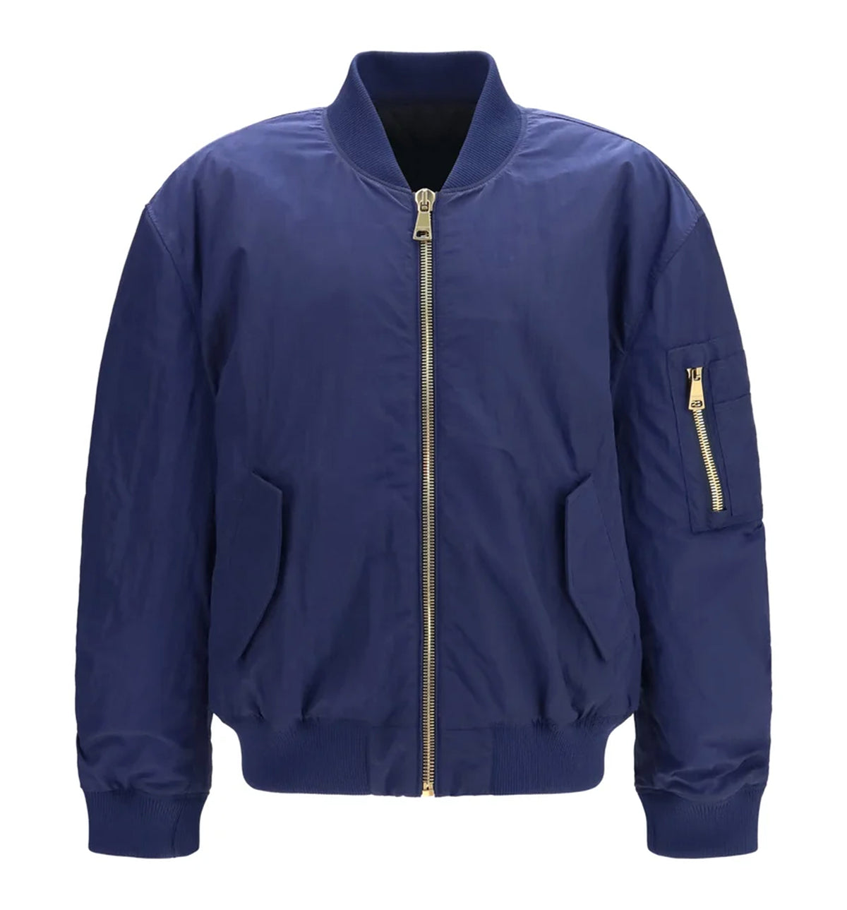 Nylon Bomber Jacket with embroidered back logo