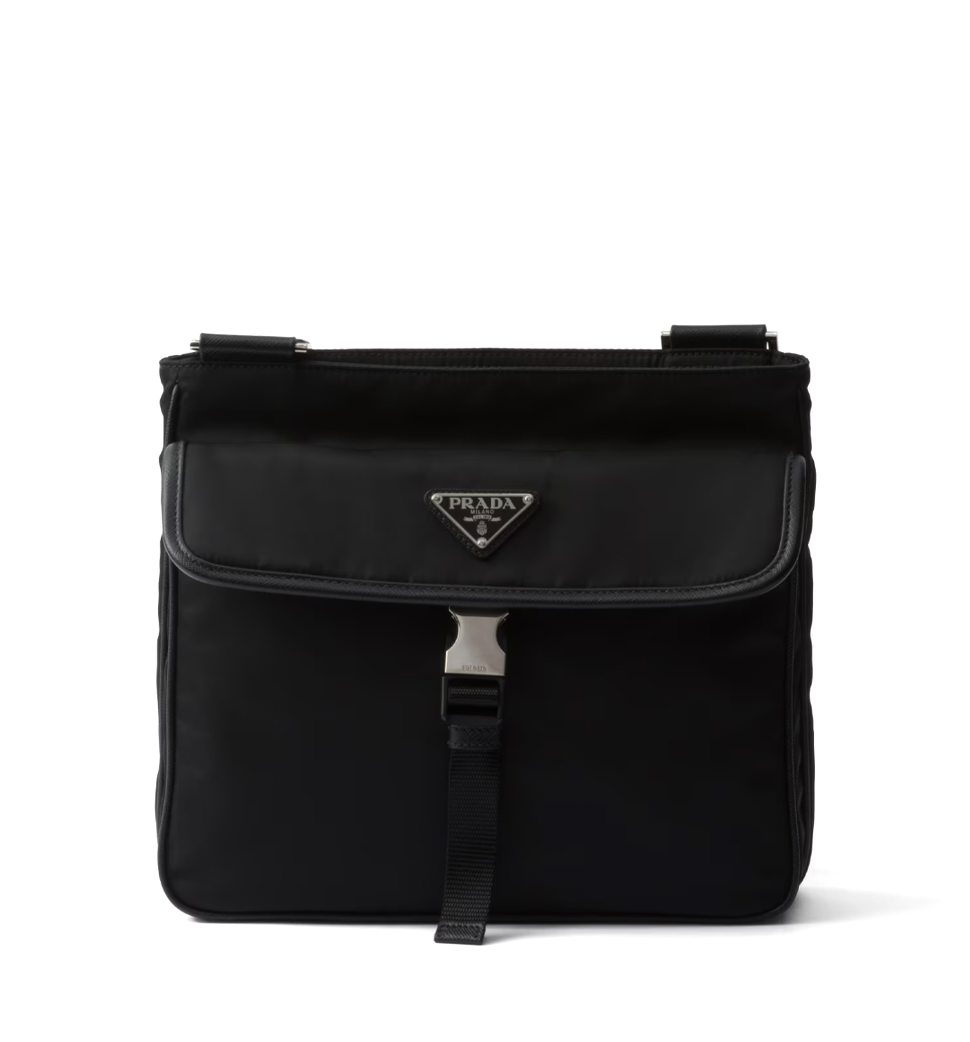 Re-Nylon and Saffiano leather shoulder bag