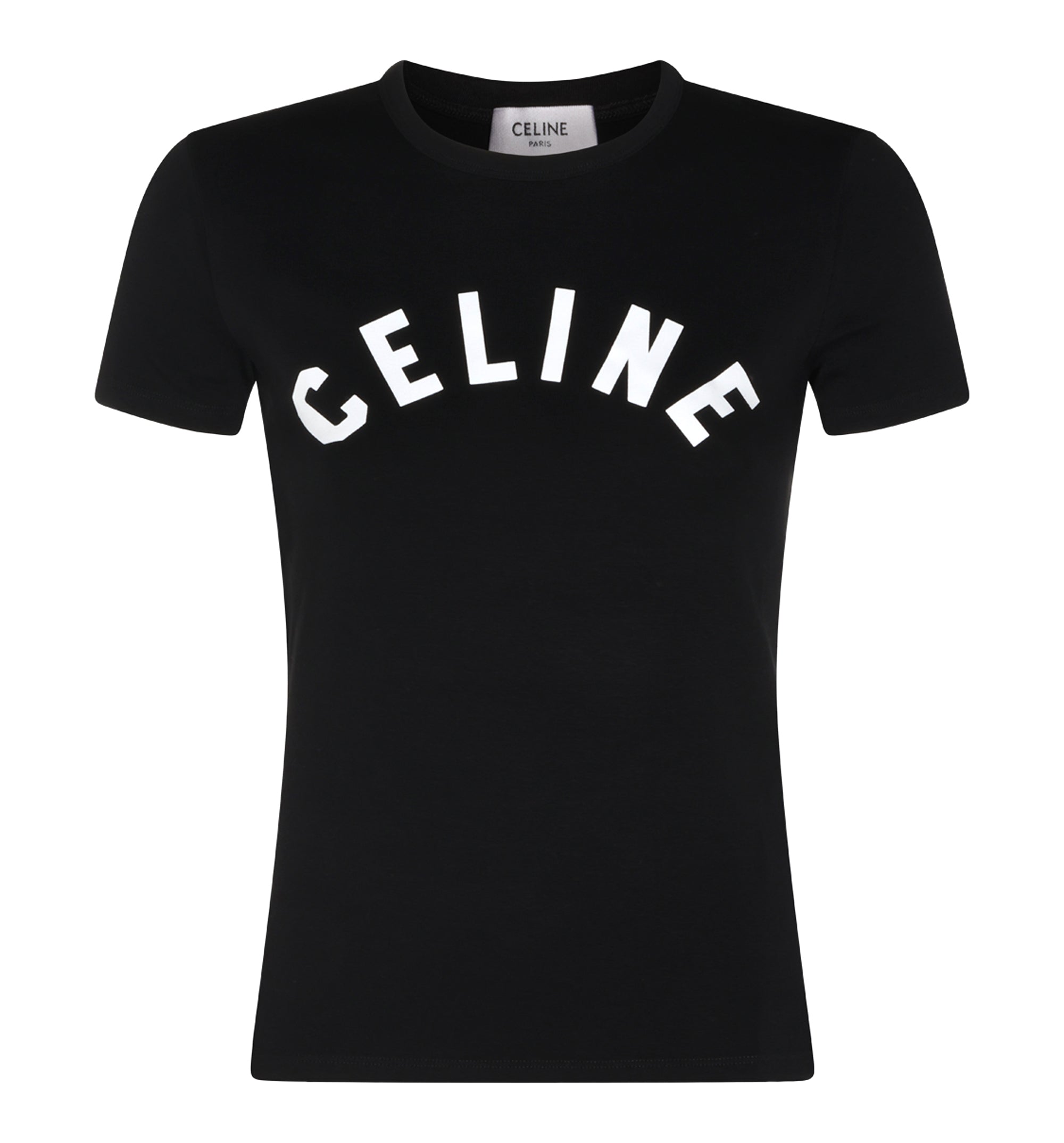Cotton T-shirt with front lettering logo print