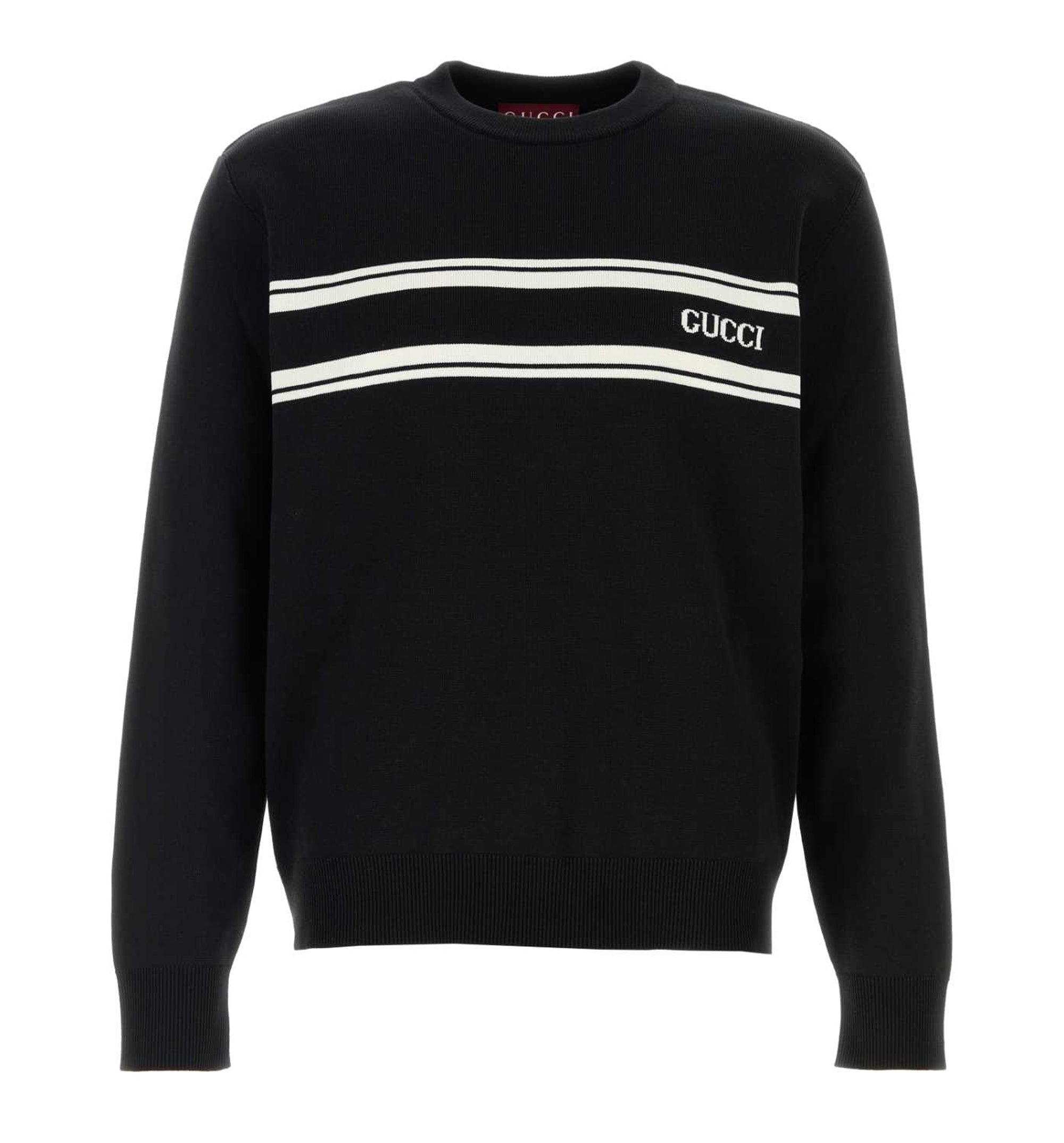 Silk Cotton Sweater With Intarsia