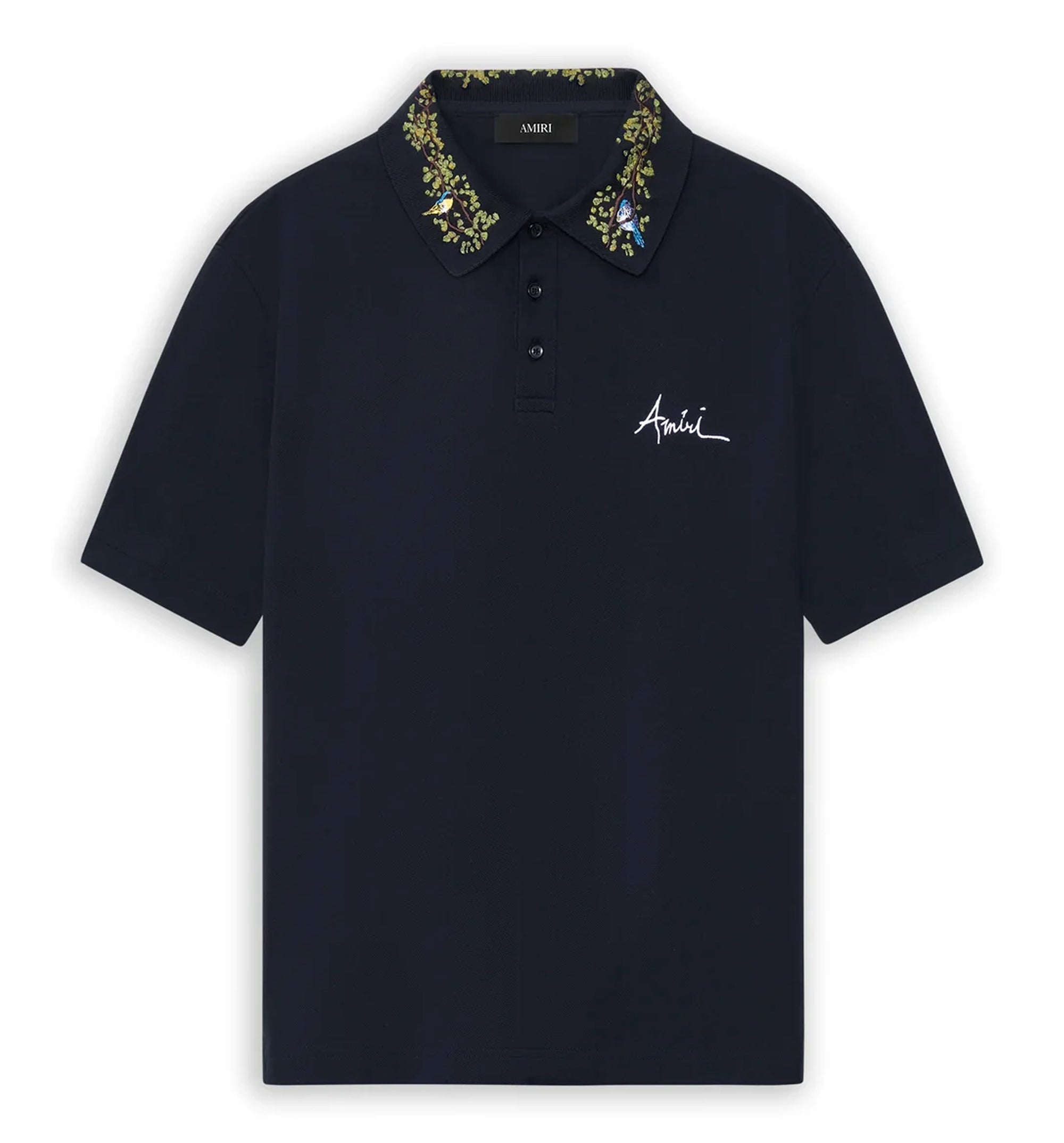 Floral Collar Polo