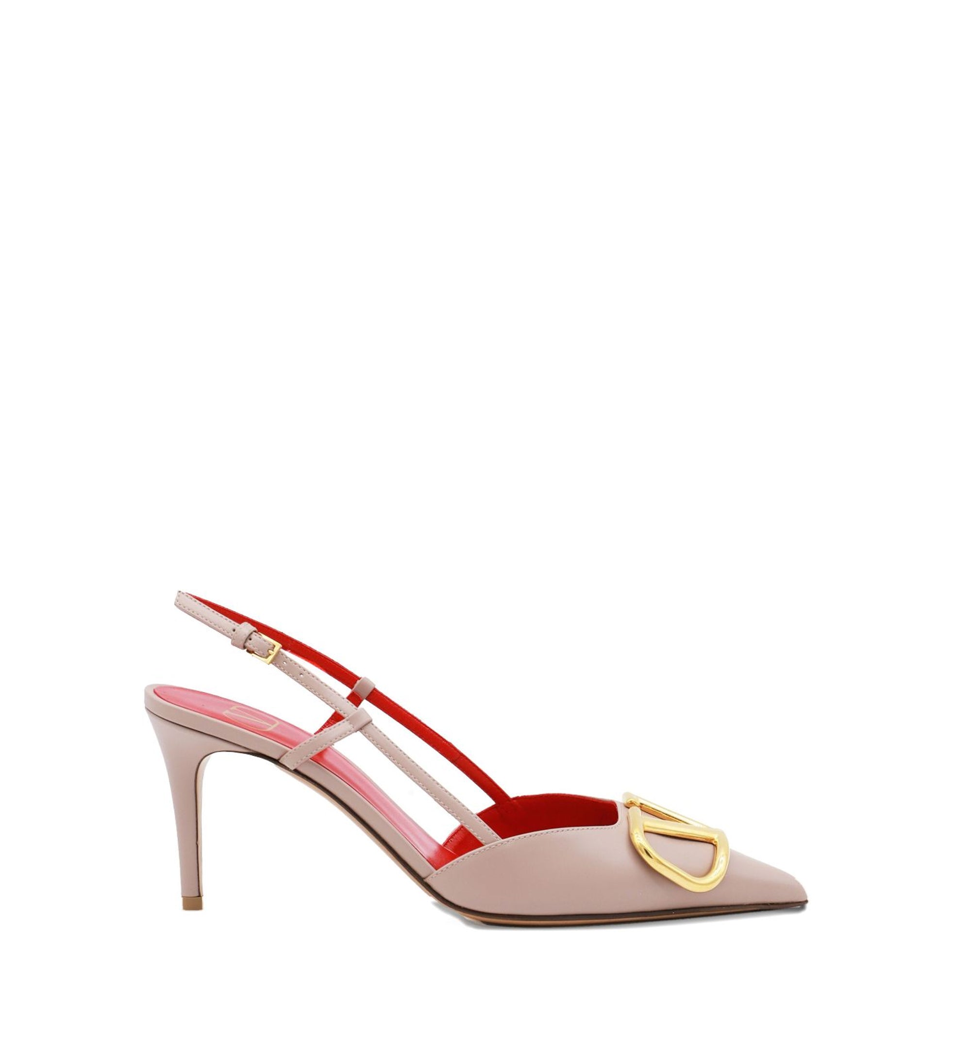 VLogo Signature Leather Slingback Pumps