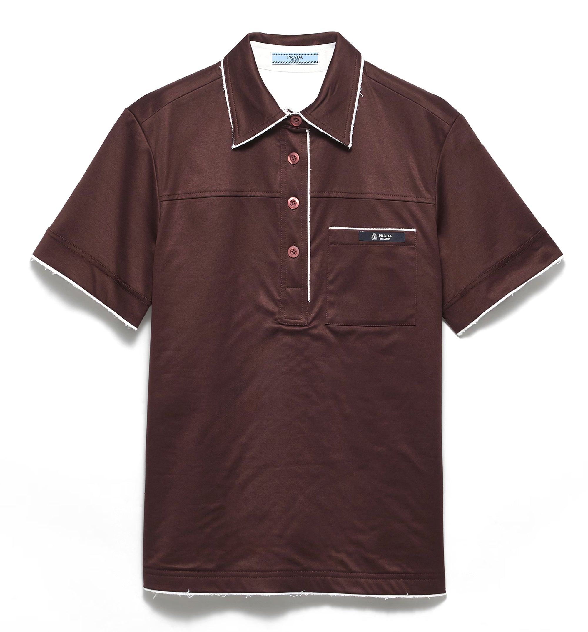 Lisle Patch-Pocket Raw-Cut Polo Shirt