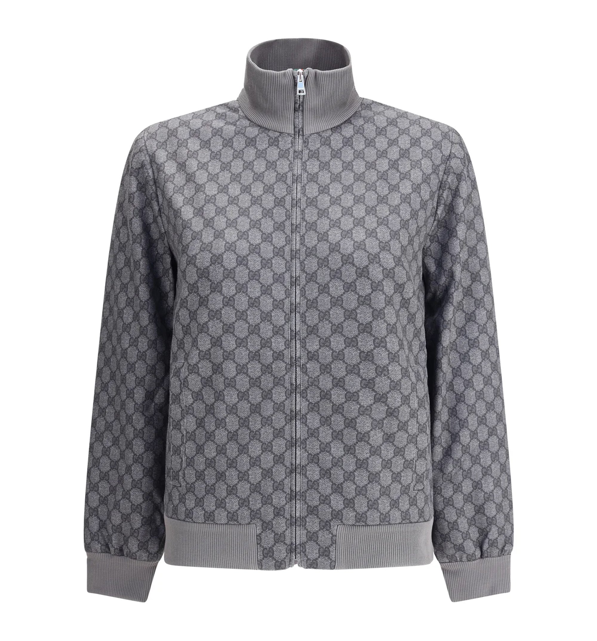 Printed Technical Jersey Zip Sweatshirt