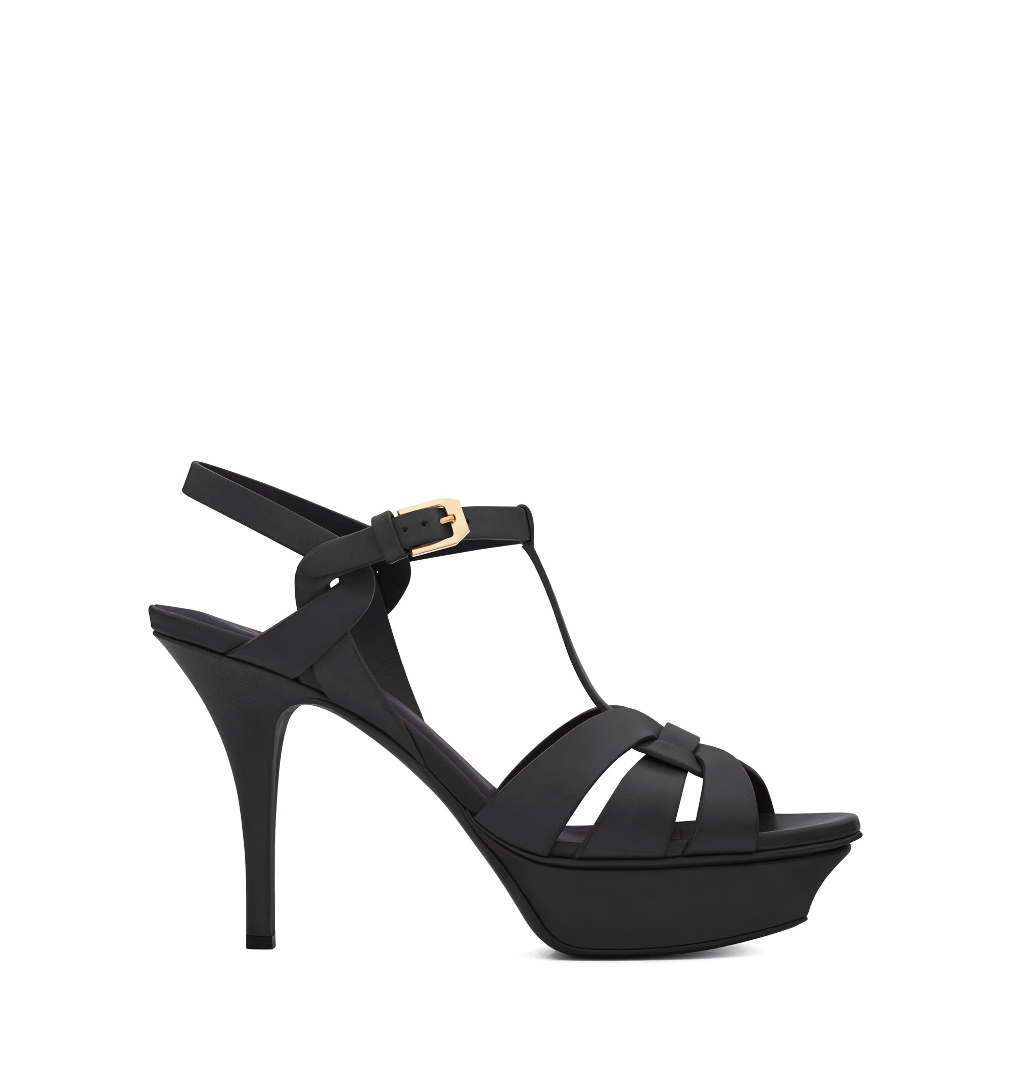 Tribute Platform Sandals In Smooth Leather