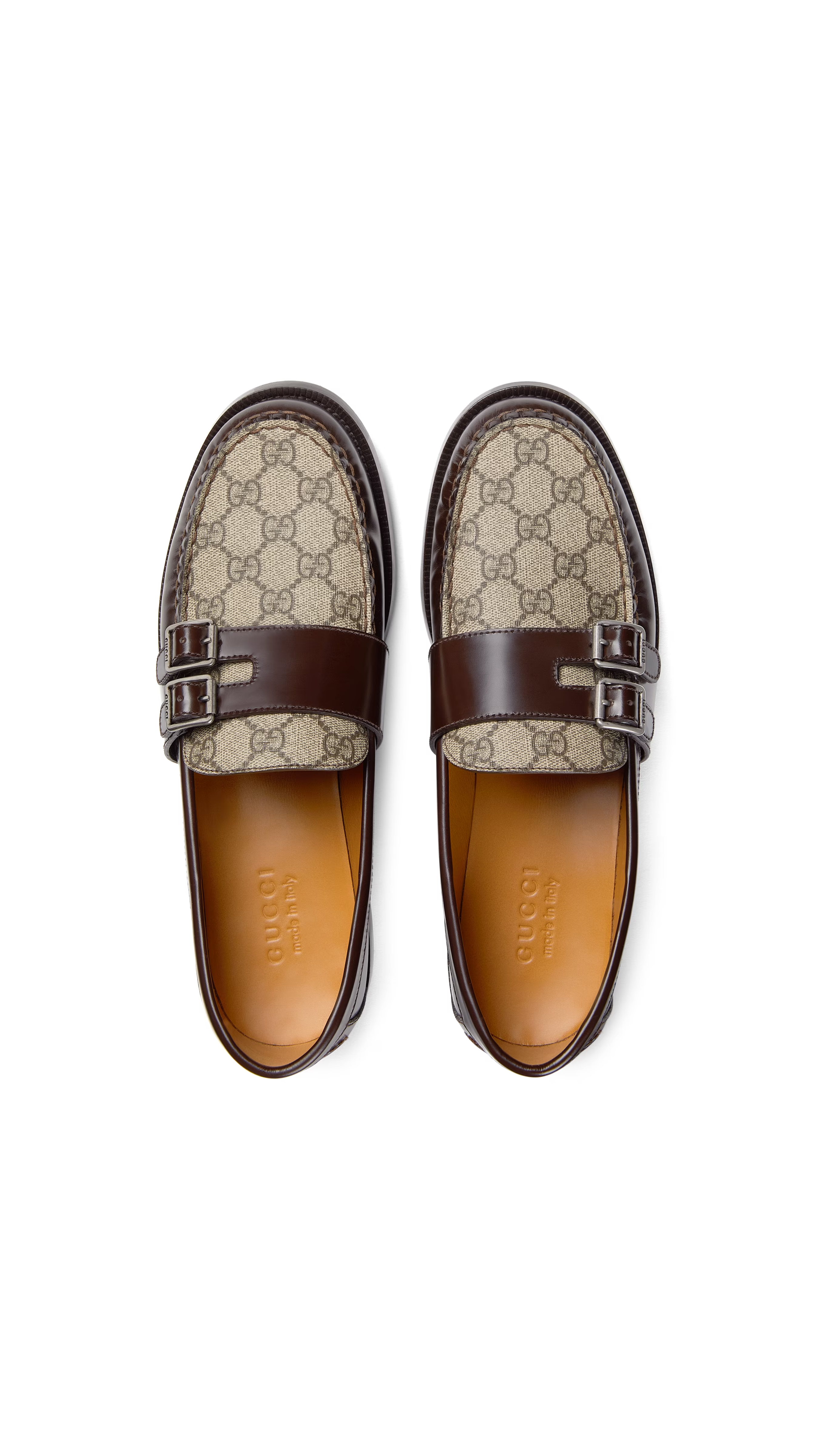 Men's Buckle Loafer with GG - Brown