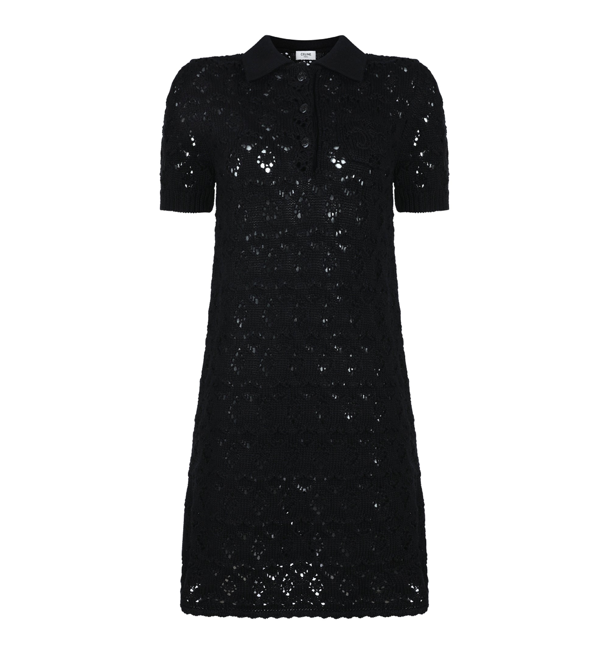 Mini Dress In Cotton Pointelle