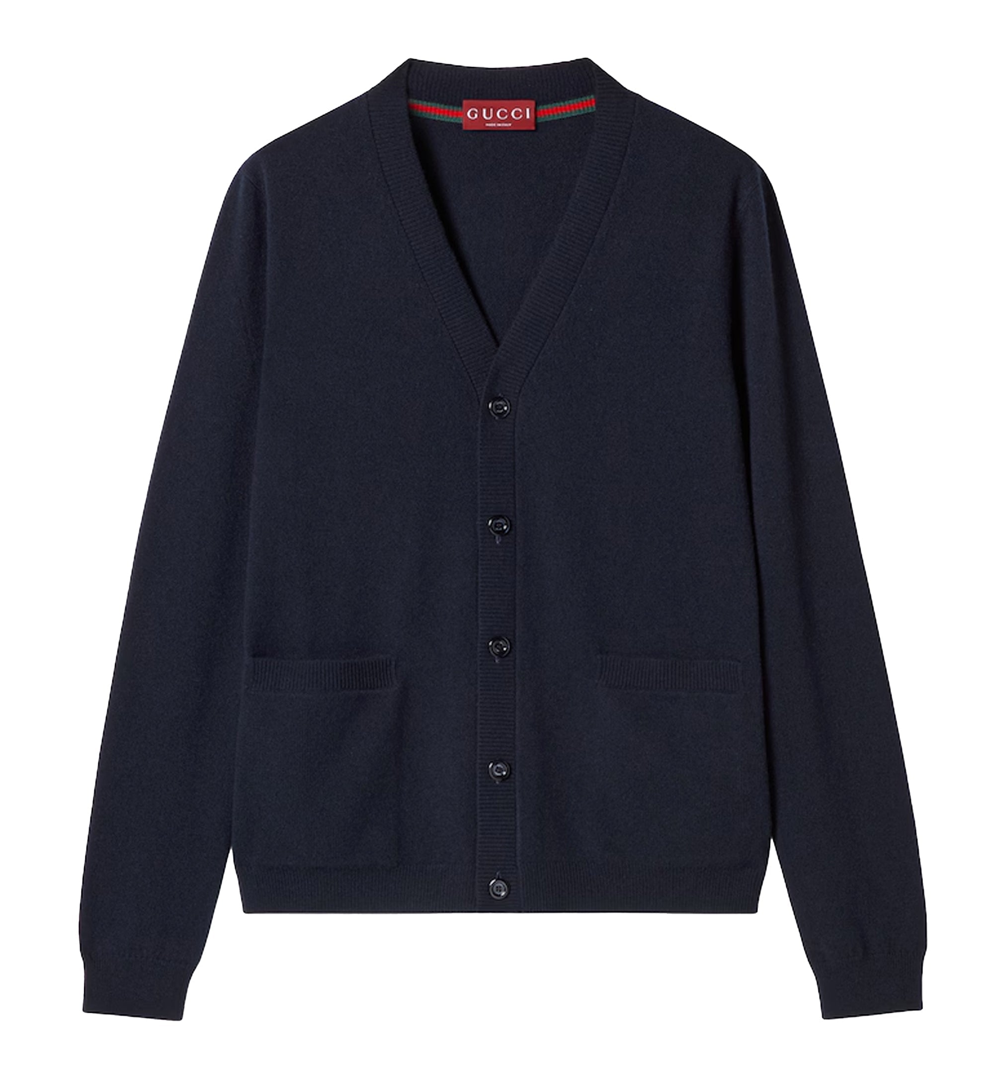 Fine Cashmere Cardigan With Intarsia